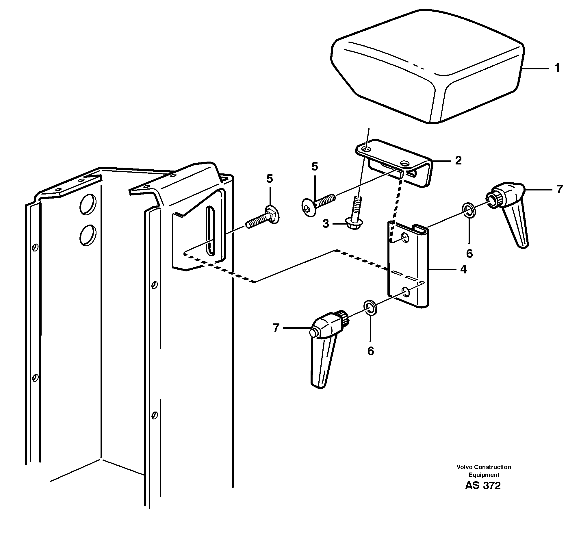 Схема запчастей Volvo L70C - 39608 Armrest L70C SER NO 13116-, SER NO BRAZIL 70007-