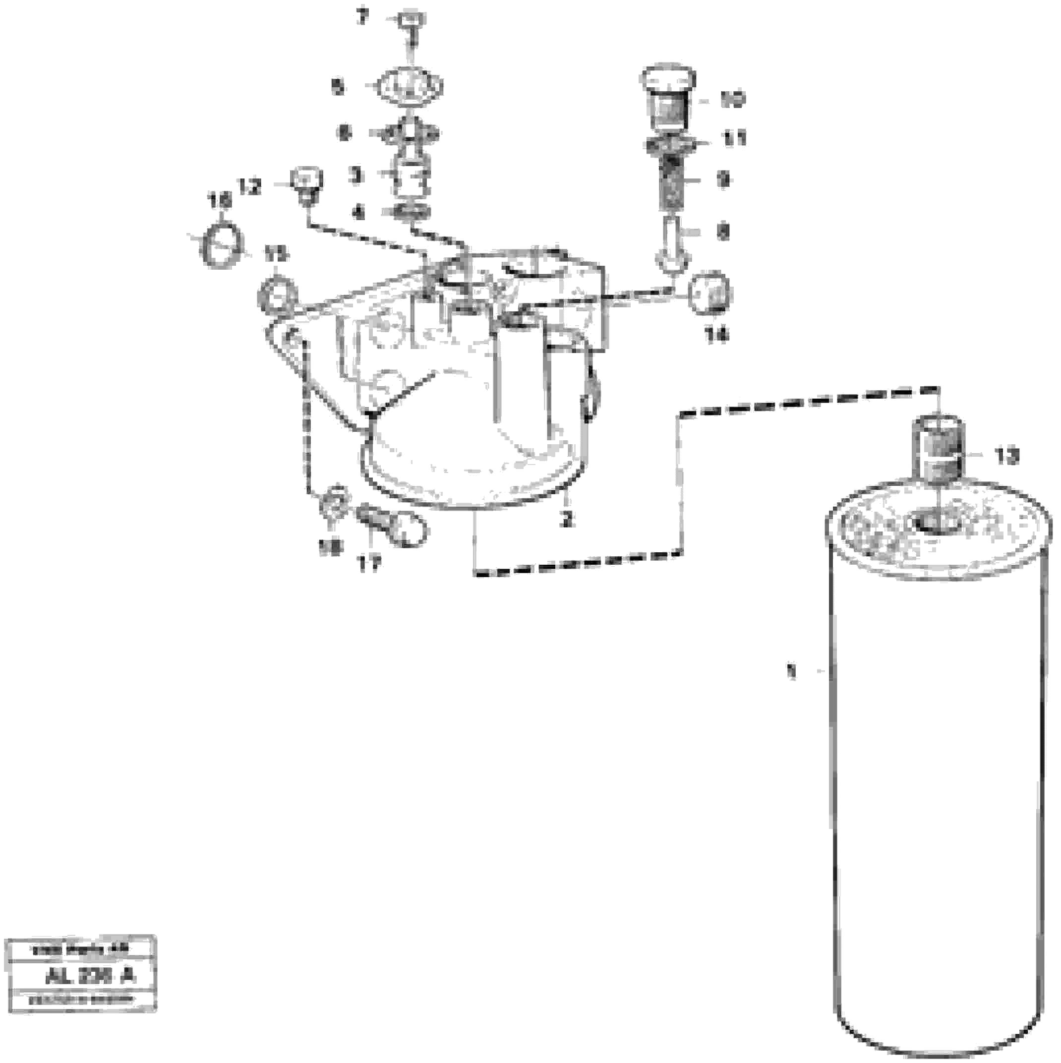 Схема запчастей Volvo L70C - 54744 Фильтр масляный L70B/L70C VOLVO BM VOLVO BM L70B/L70C SER NO - 13115