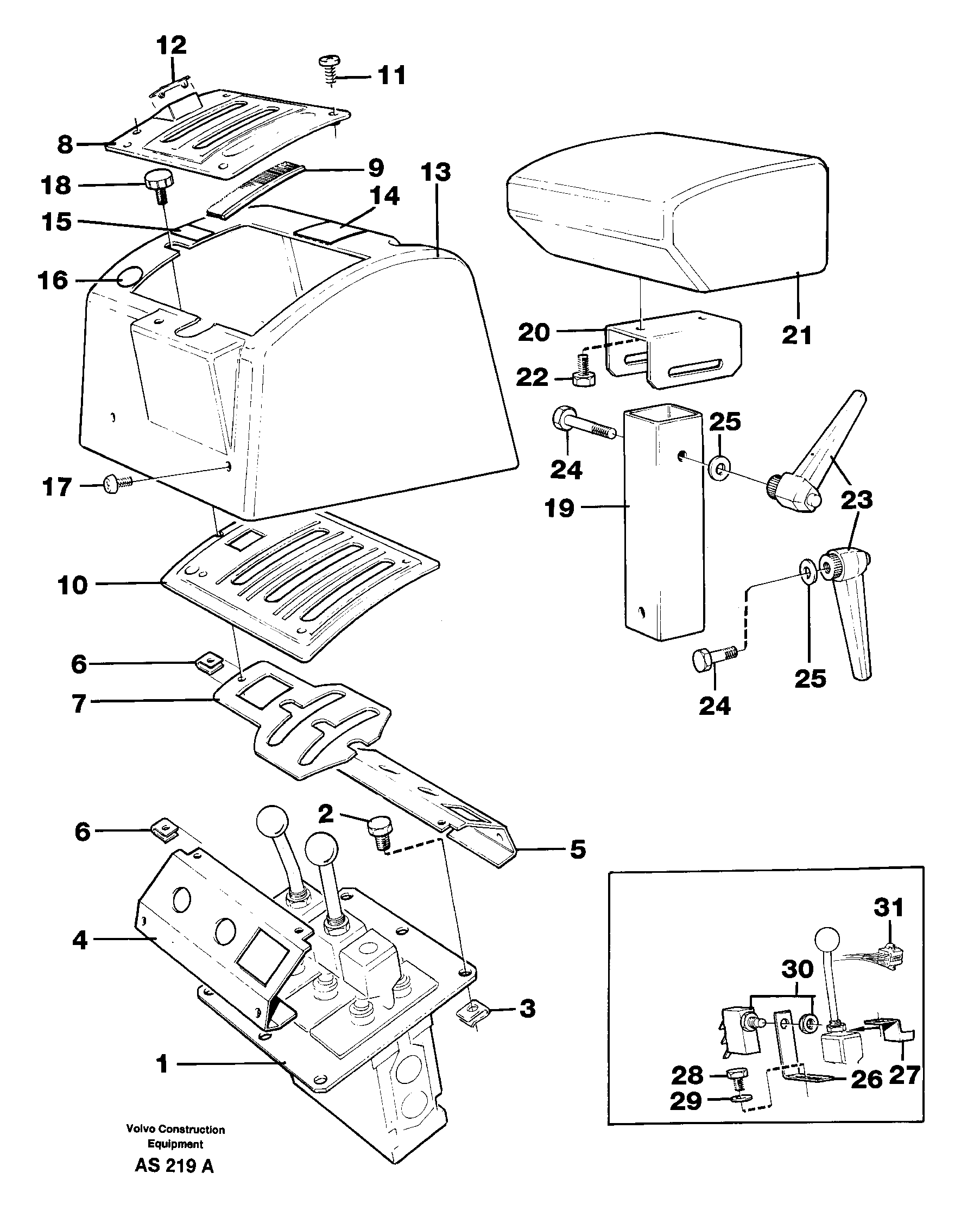 Схема запчастей Volvo L70C - 58882 Servo valve, assembly L70C SER NO 13116-, SER NO BRAZIL 70007-