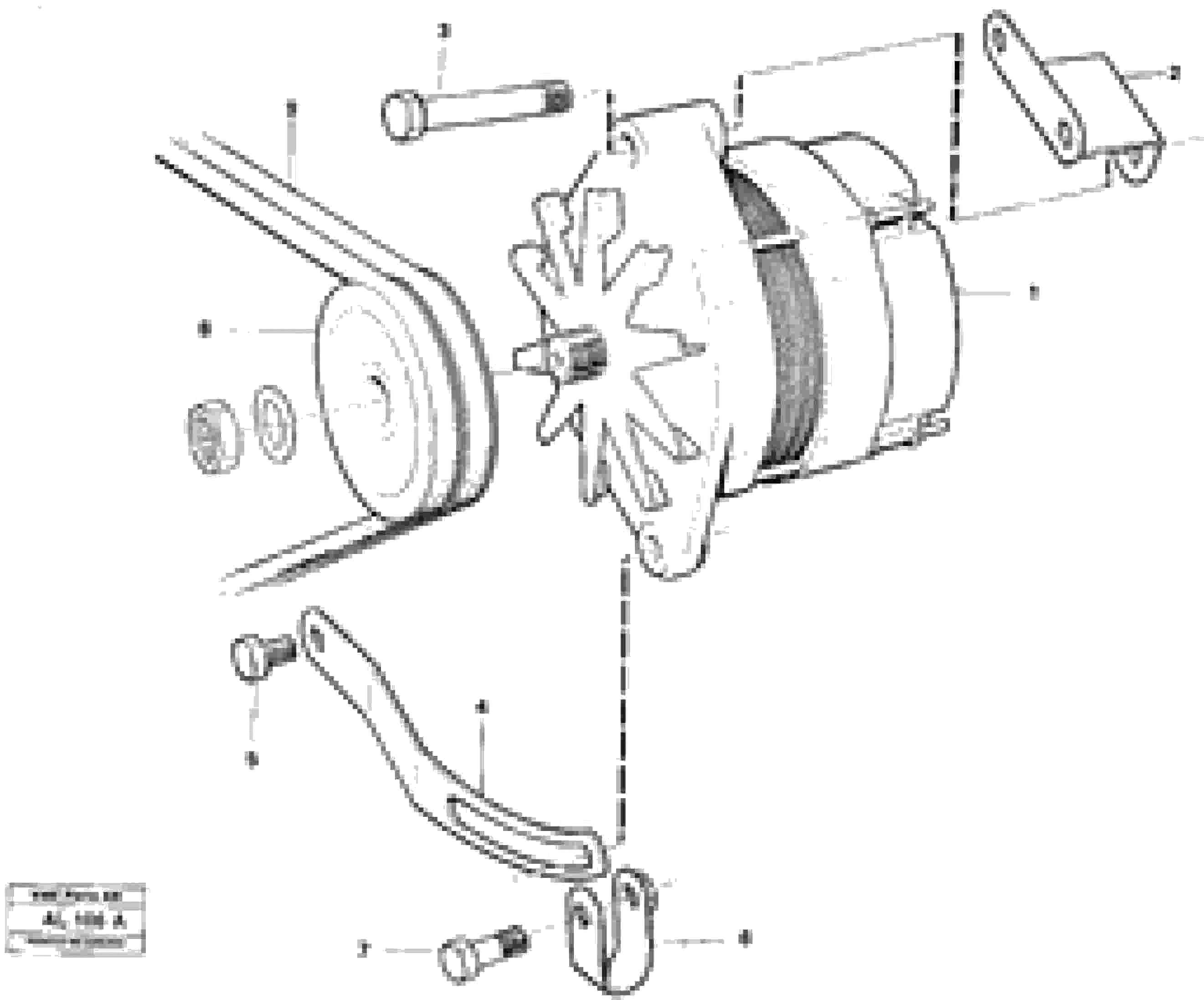 Схема запчастей Volvo L70C - 14739 Alternator with assembling details L70B/L70C VOLVO BM VOLVO BM L70B/L70C SER NO - 13115