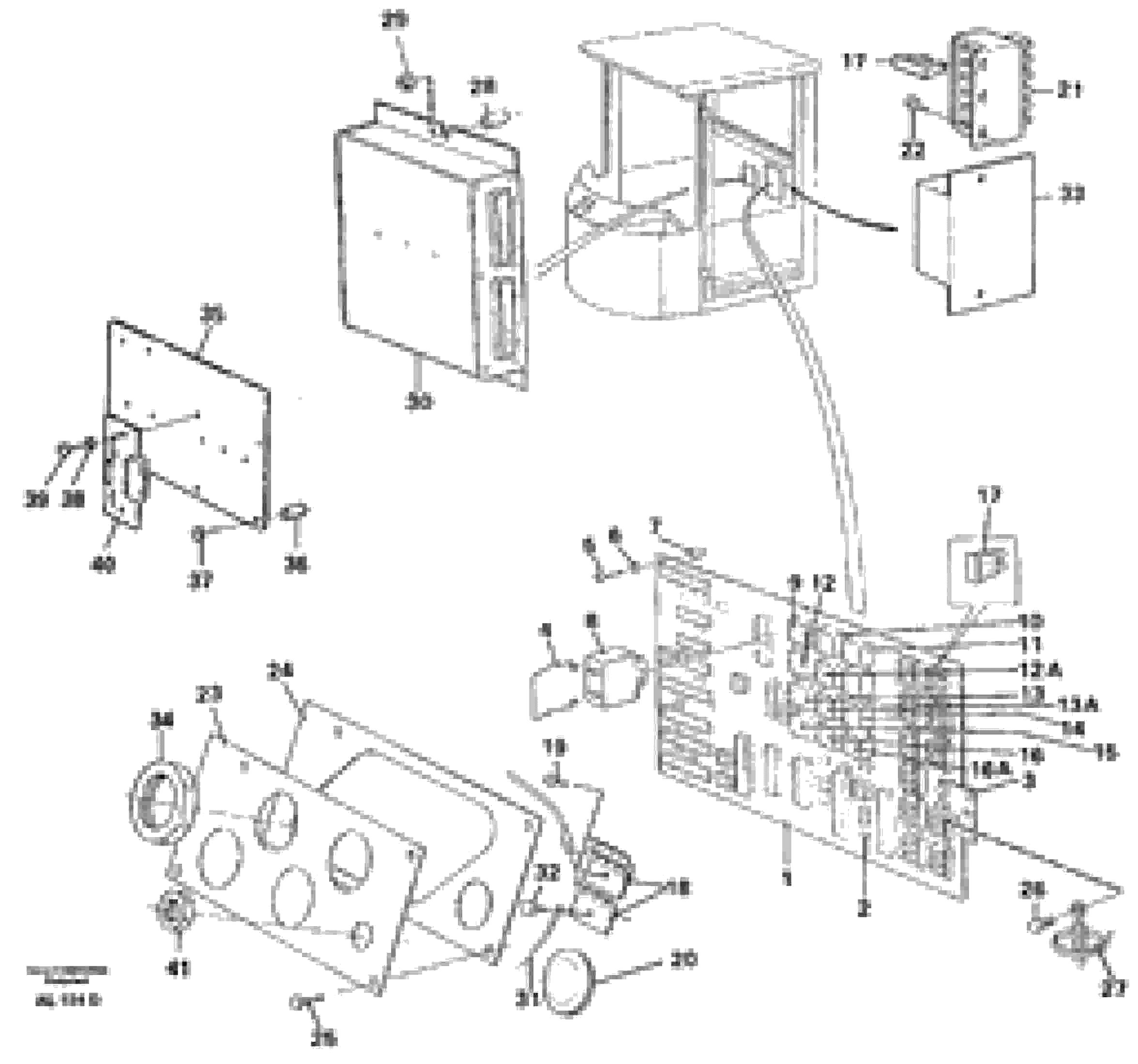 Схема запчастей Volvo L70C - 29688 Electrical distribut.unit and control unit L70B/L70C VOLVO BM VOLVO BM L70B/L70C SER NO - 13115