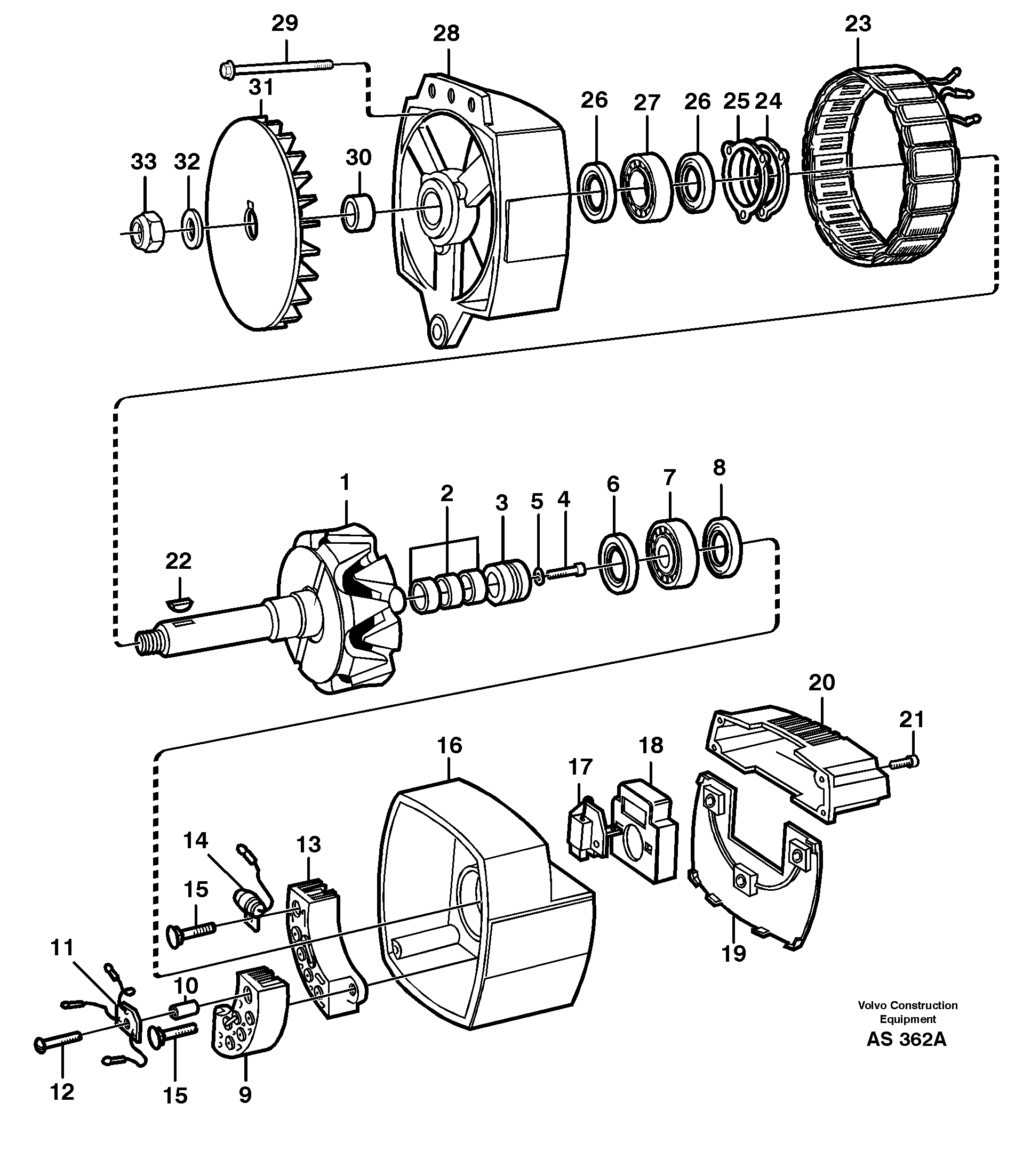 Схема запчастей Volvo L70C - 76886 Alternator, 100amp L70C SER NO 13116-, SER NO BRAZIL 70007-