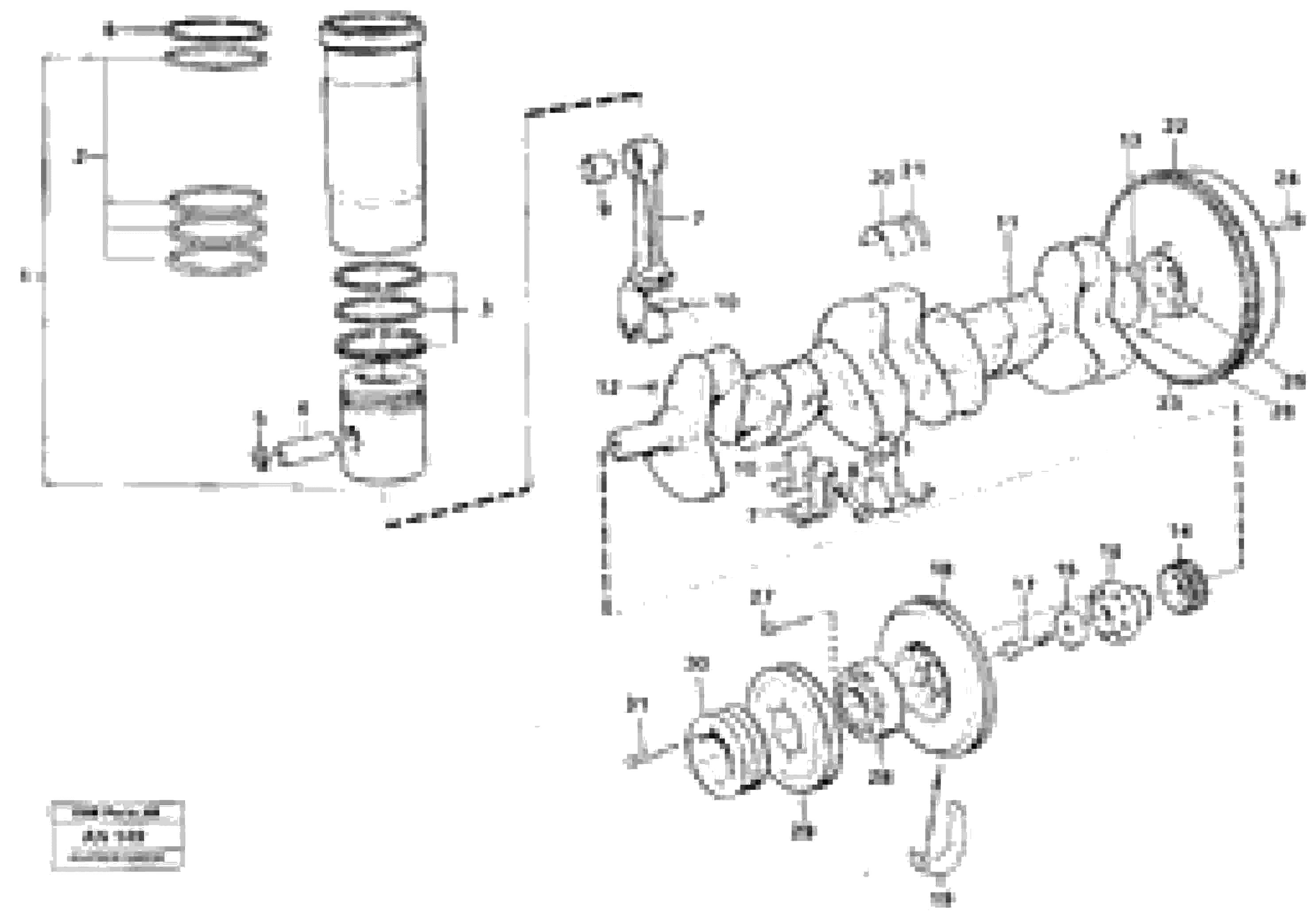 Схема запчастей Volvo L90C - 33024 Crankshaft and related parts L90C VOLVO BM VOLVO BM L90C SER NO - 14304