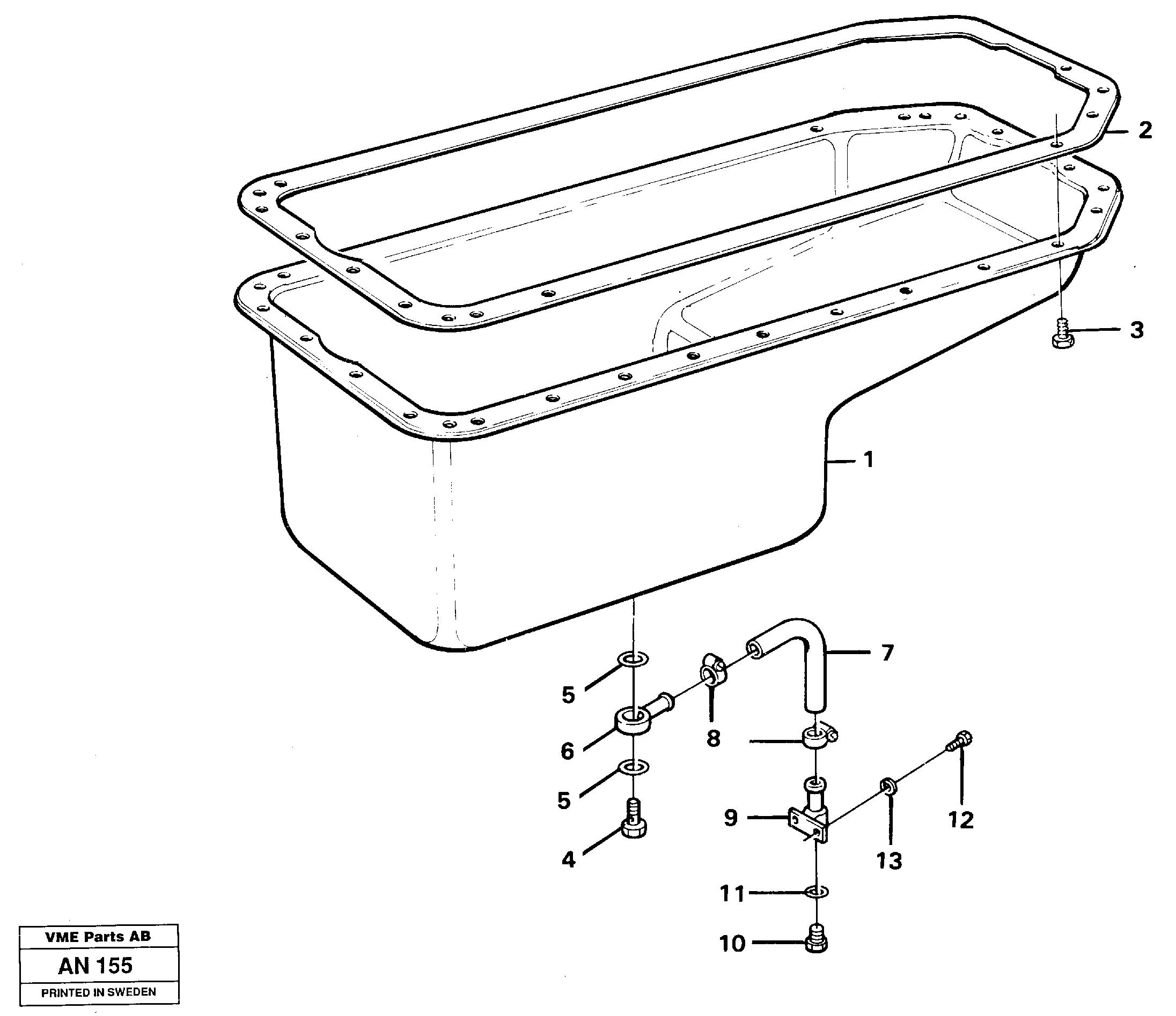 Схема запчастей Volvo L90C - 85608 Oil sump L90C VOLVO BM VOLVO BM L90C SER NO - 14304