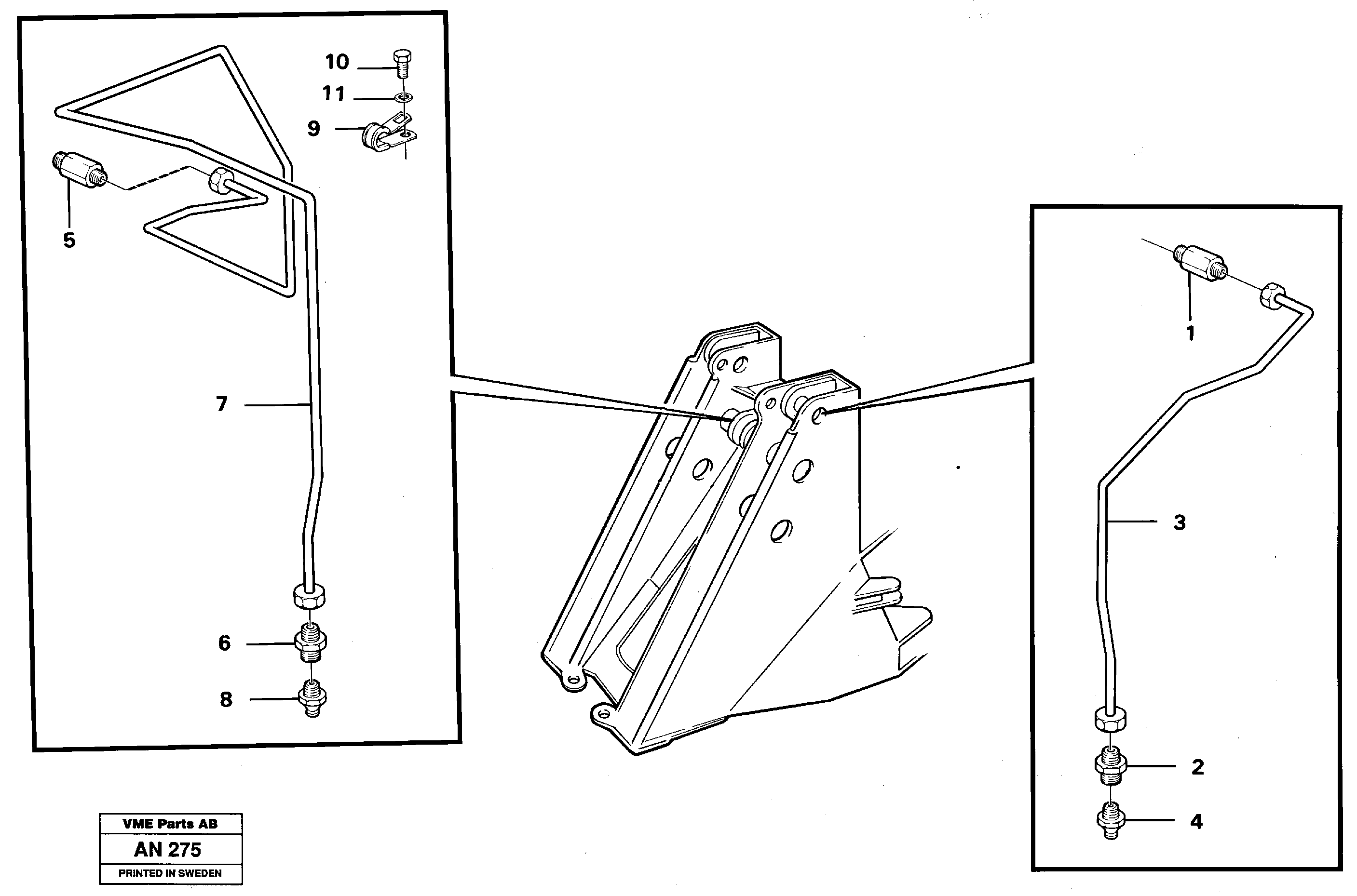 Схема запчастей Volvo L90C - 21016 Extended lube points for lift arm system L90C VOLVO BM VOLVO BM L90C SER NO - 14304