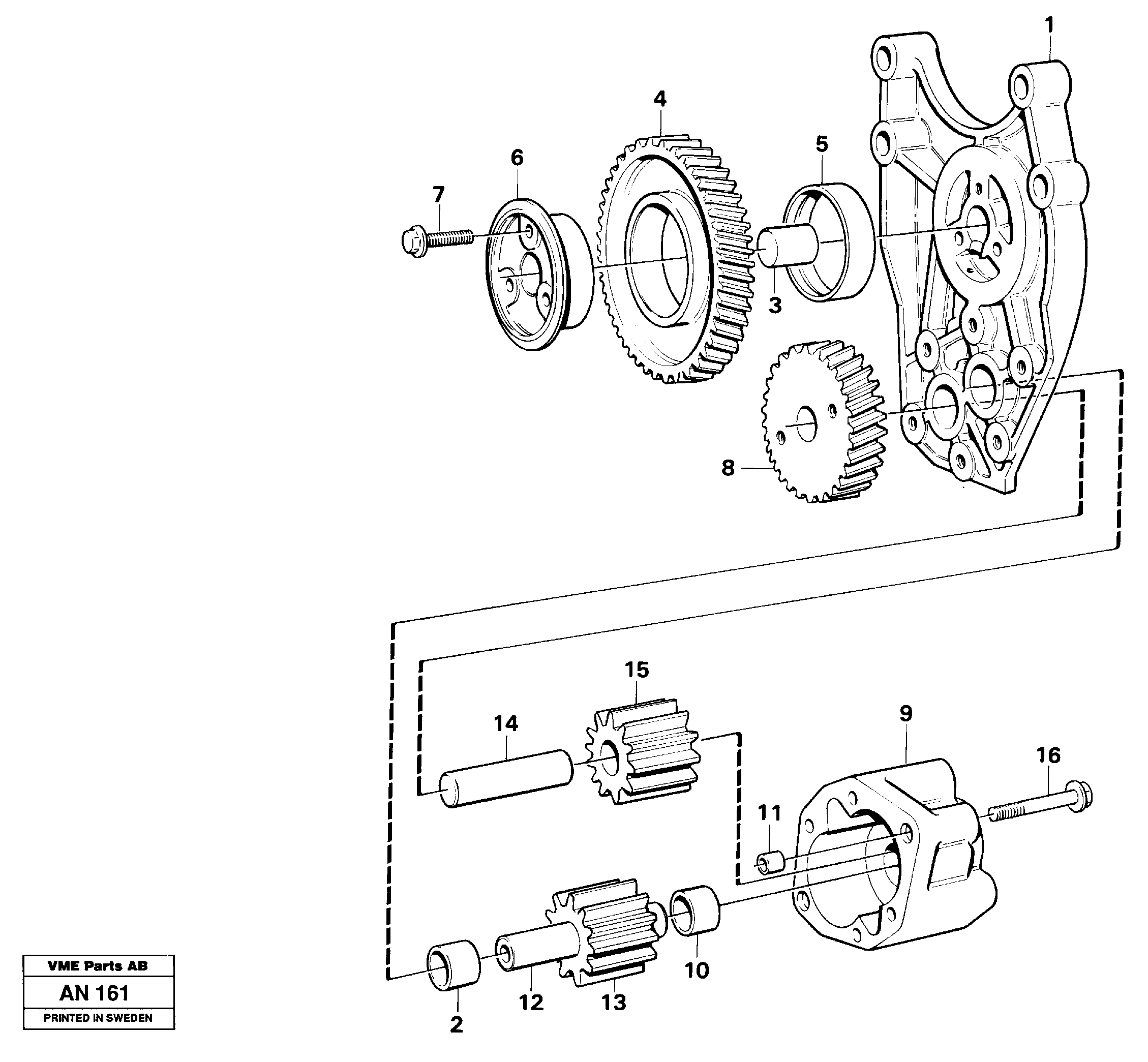 Схема запчастей Volvo L90C - 99763 Насос масляный L90C VOLVO BM VOLVO BM L90C SER NO - 14304