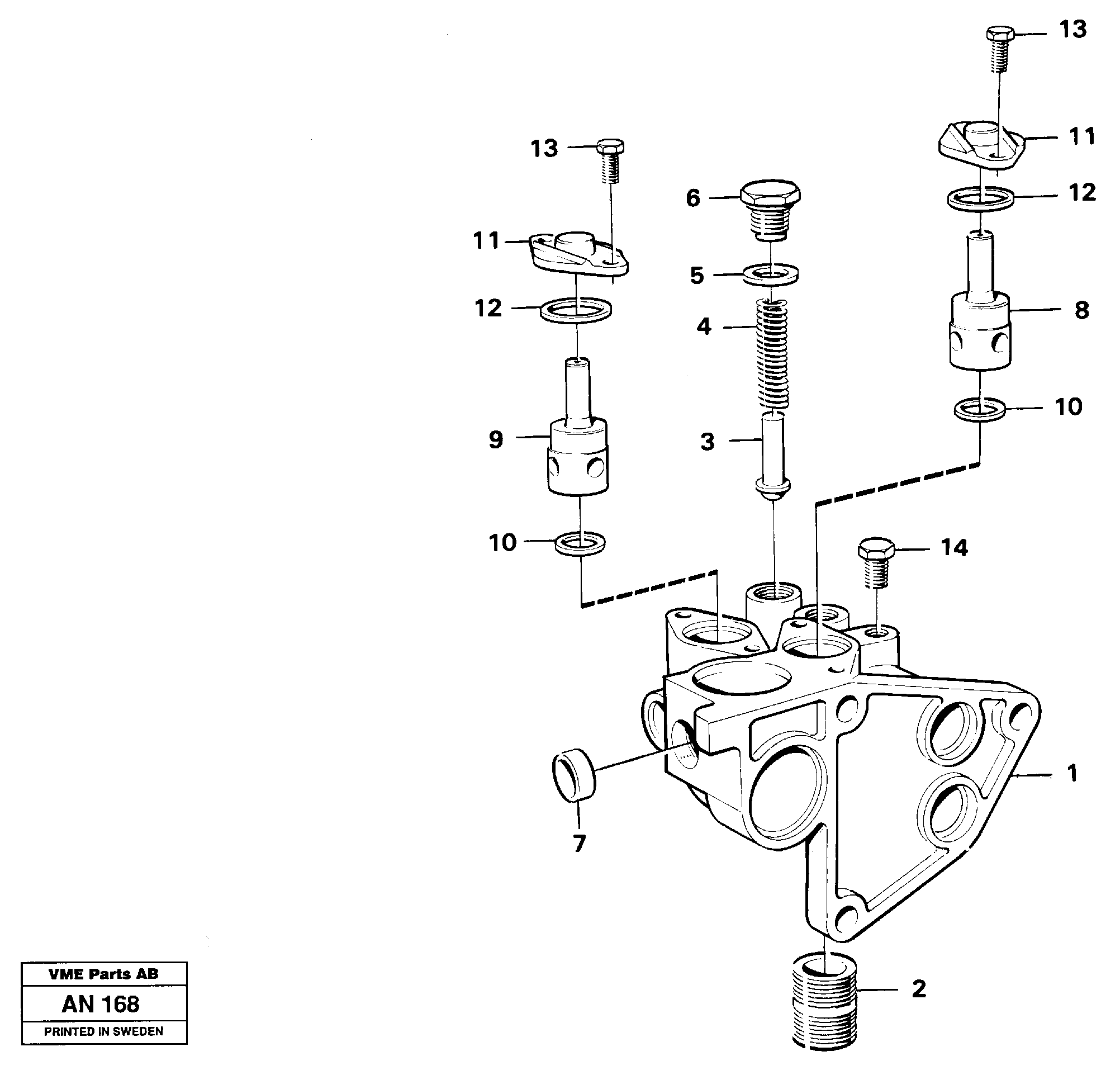 Схема запчастей Volvo L90C - 54759 Housing, oil filter L90C VOLVO BM VOLVO BM L90C SER NO - 14304