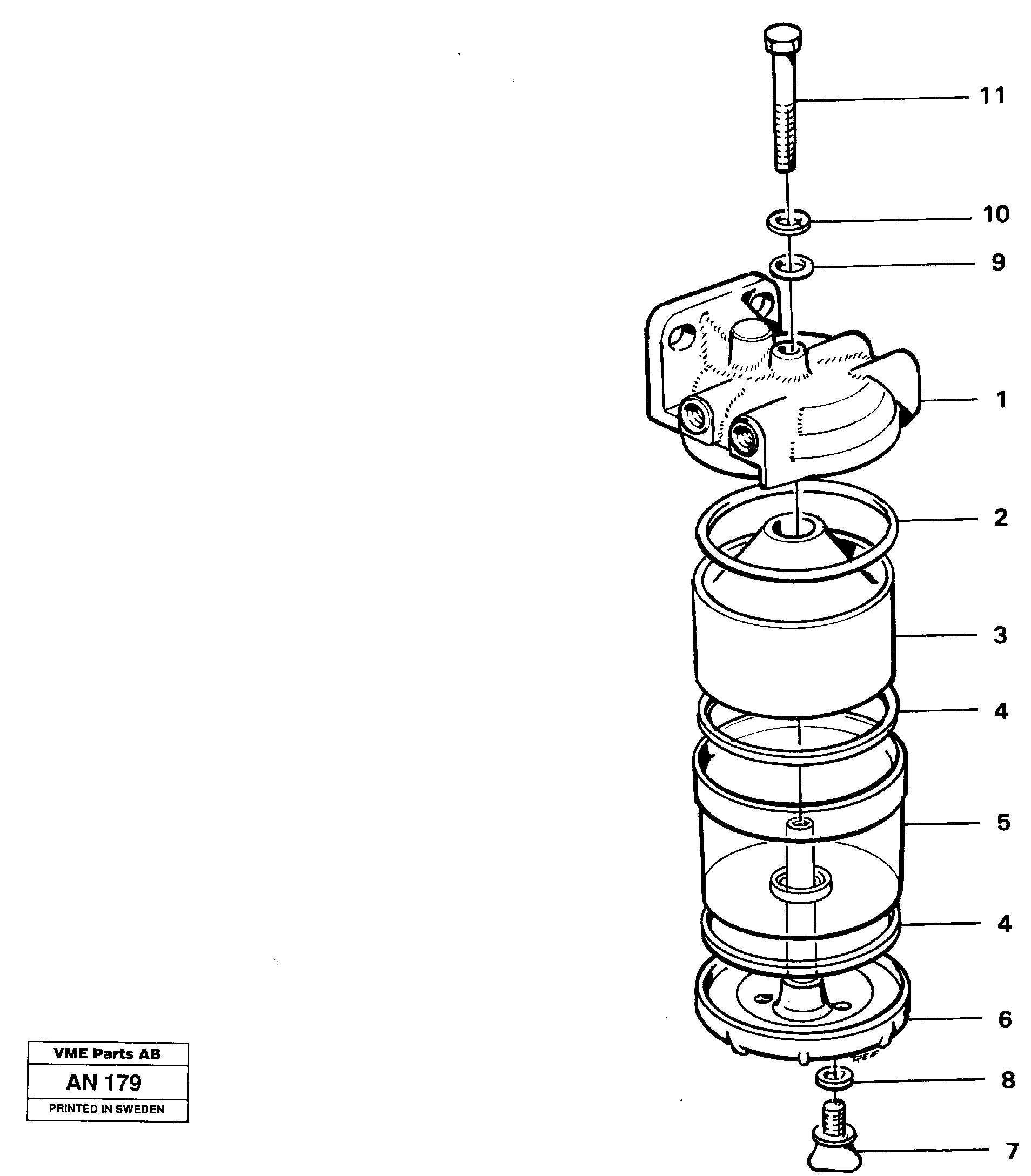 Схема запчастей Volvo L90C - 11981 Slurry separator L90C VOLVO BM VOLVO BM L90C SER NO - 14304