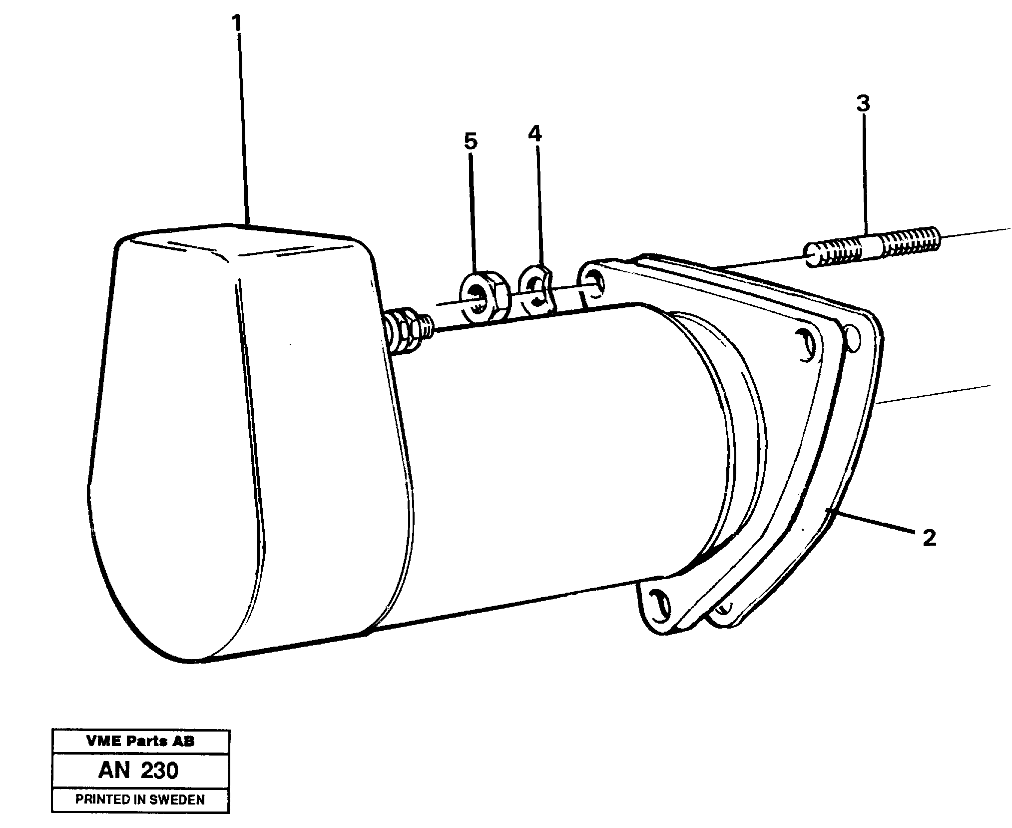 Схема запчастей Volvo L90C - 11876 Starter motor with assembling details L90C VOLVO BM VOLVO BM L90C SER NO - 14304