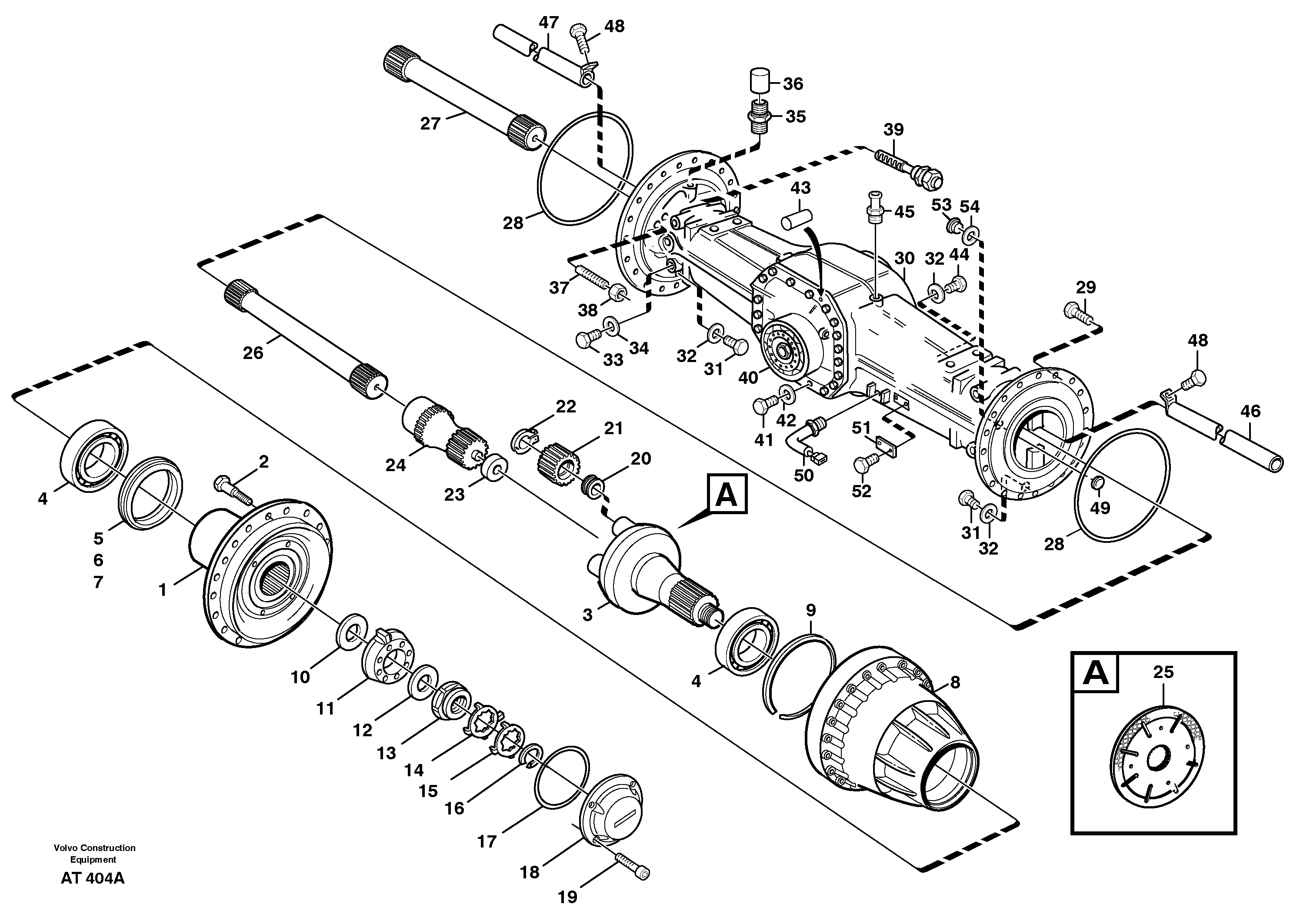 Схема запчастей Volvo L90C - 99610 Planetary axle, rear L90C