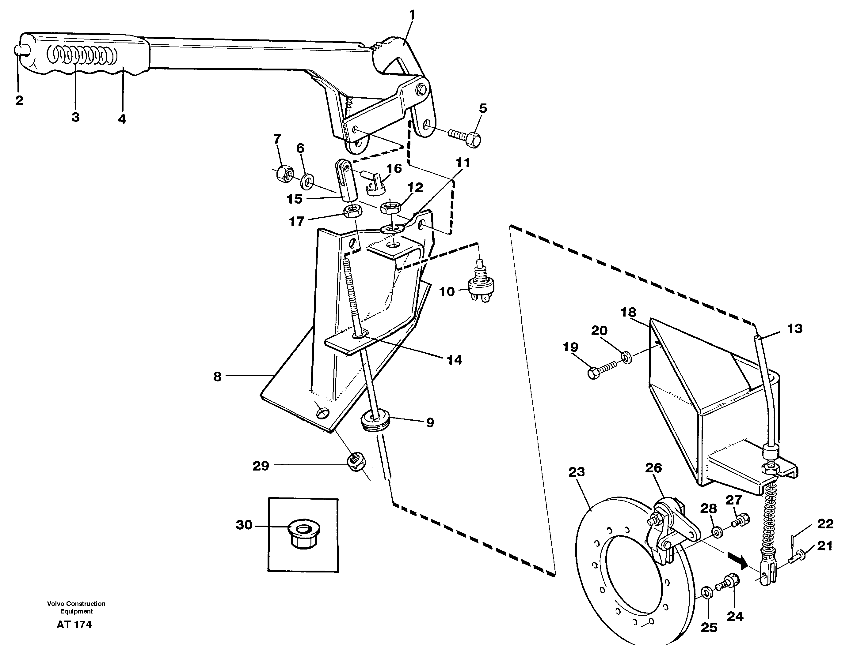 Схема запчастей Volvo L90C - 92327 Parking brake L90C