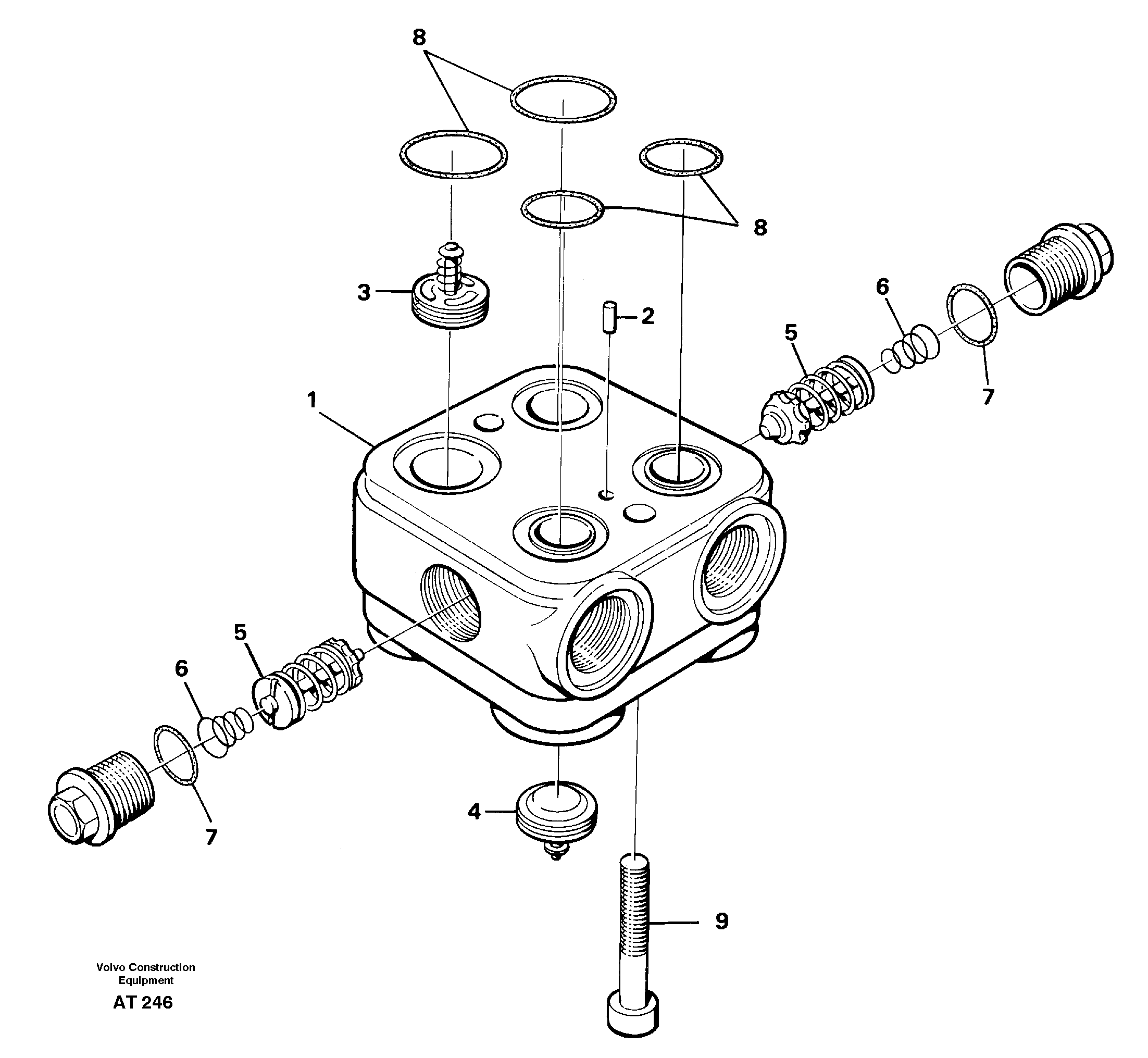 Схема запчастей Volvo L90C - 91768 Valve housing L90C