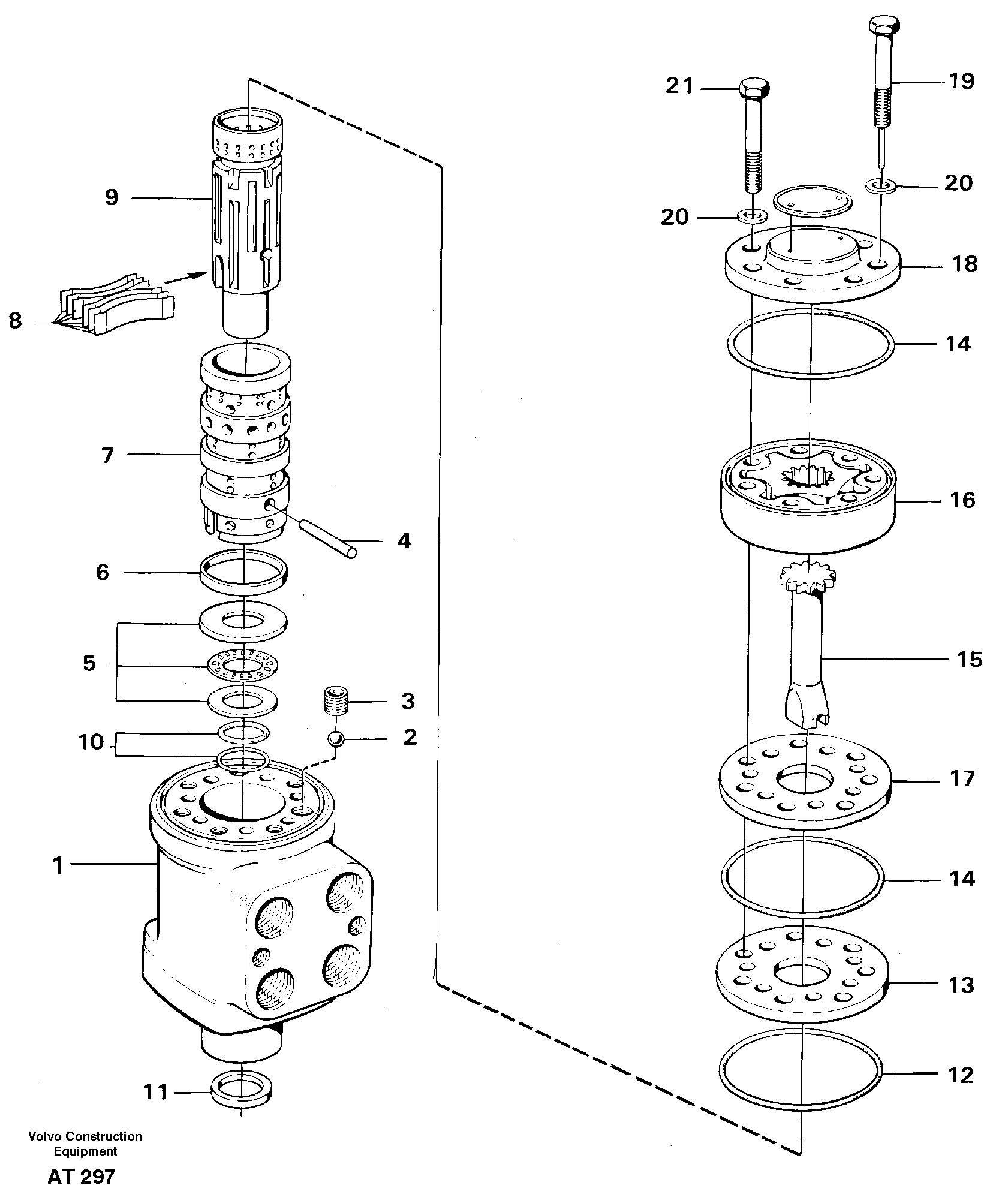 Схема запчастей Volvo L90C - 92532 Steering unit L90C