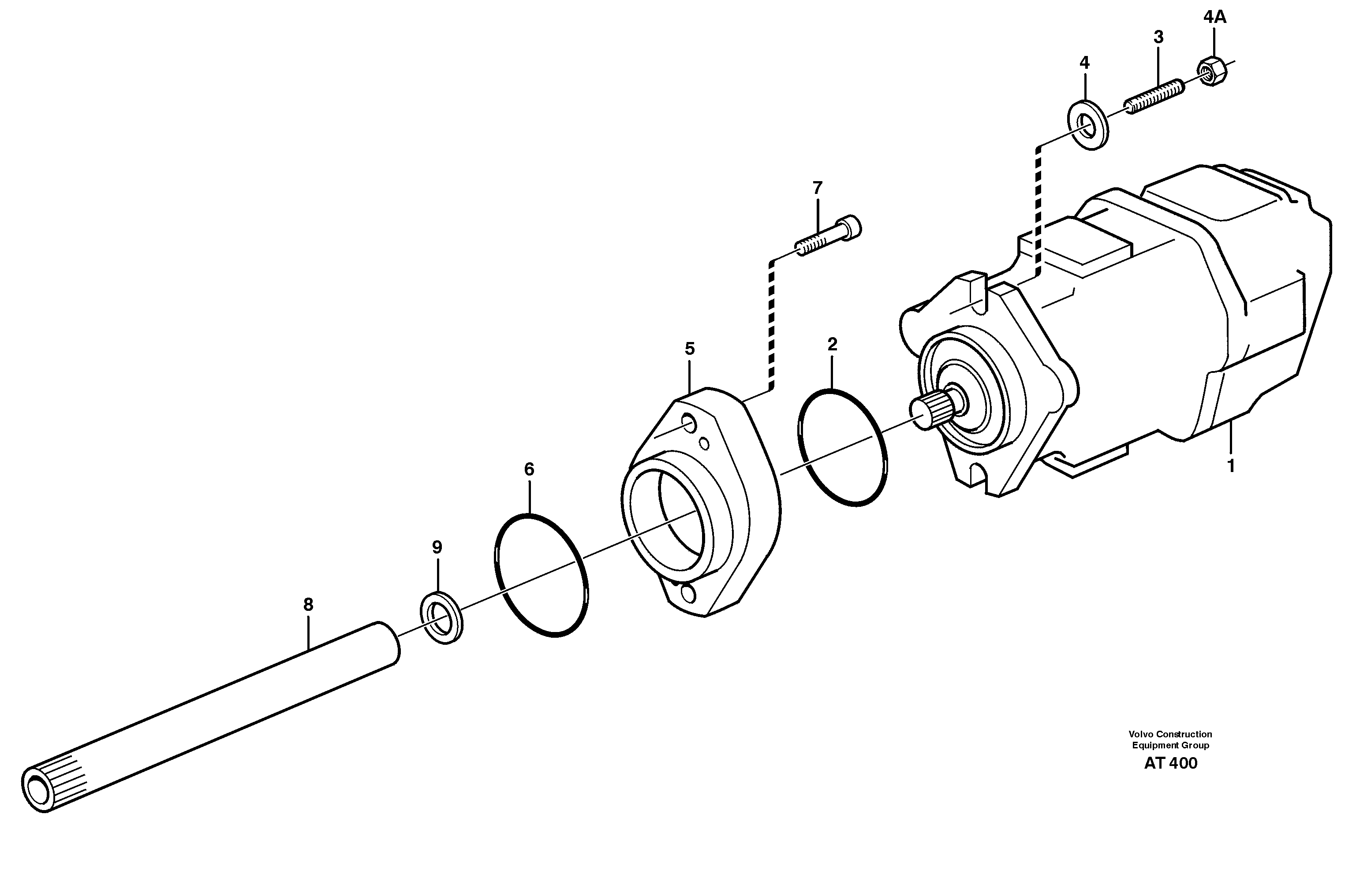 Схема запчастей Volvo L90C - 98427 Hydraulic pump assembly L90C