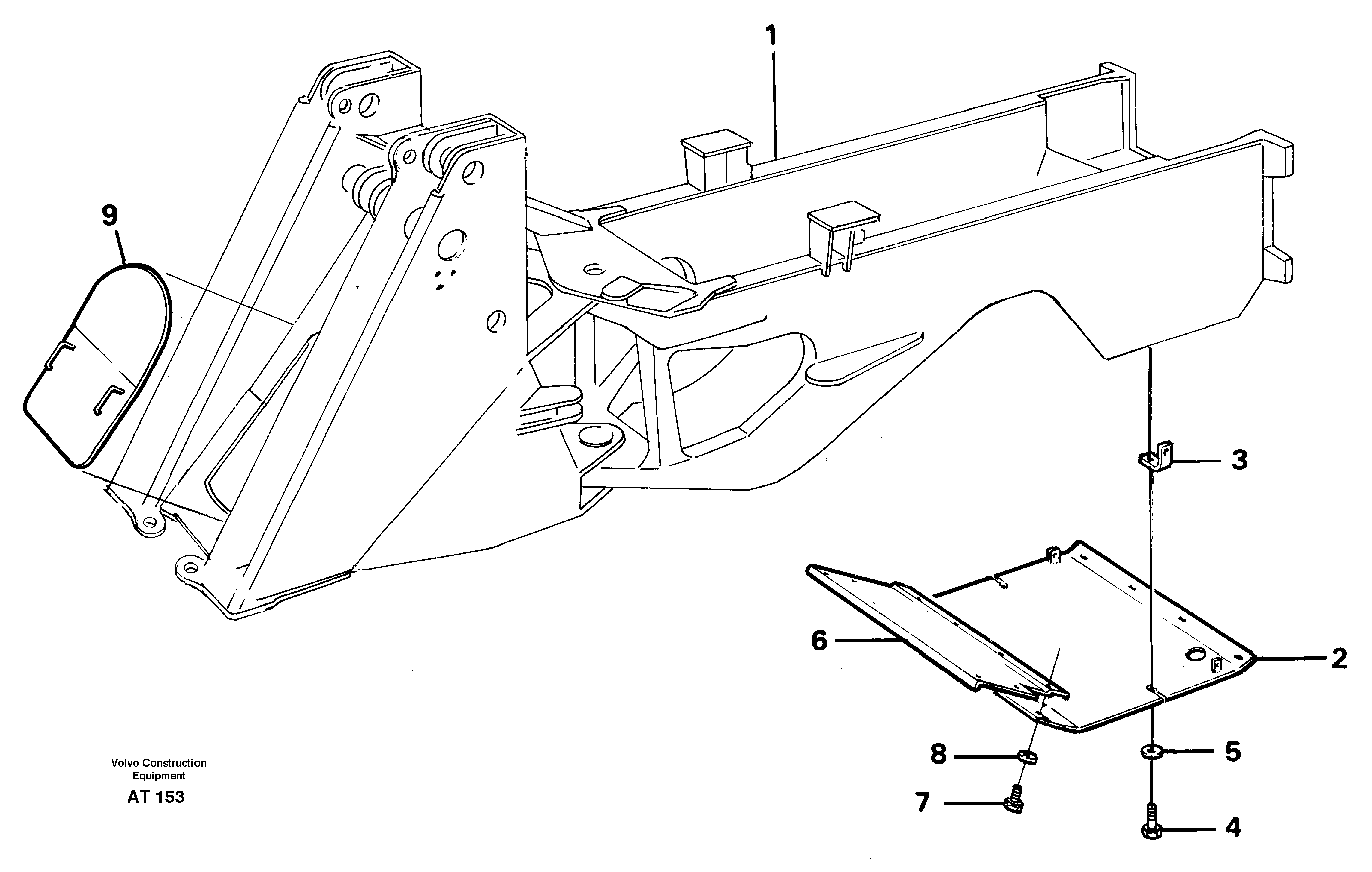 Схема запчастей Volvo L90C - 92930 Protecting plate L90C