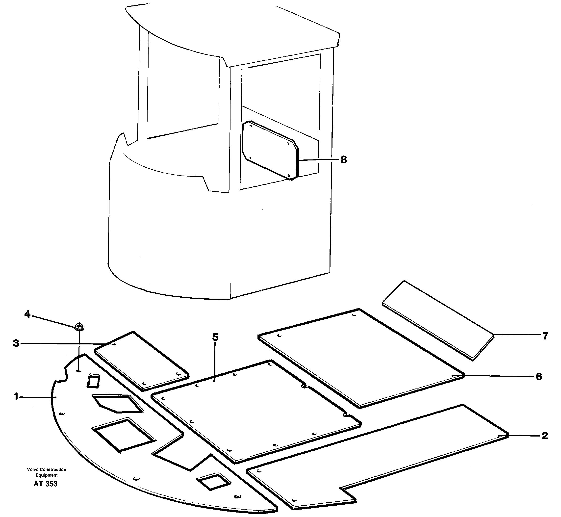 Схема запчастей Volvo L90C - 92552 Insulating matting L90C