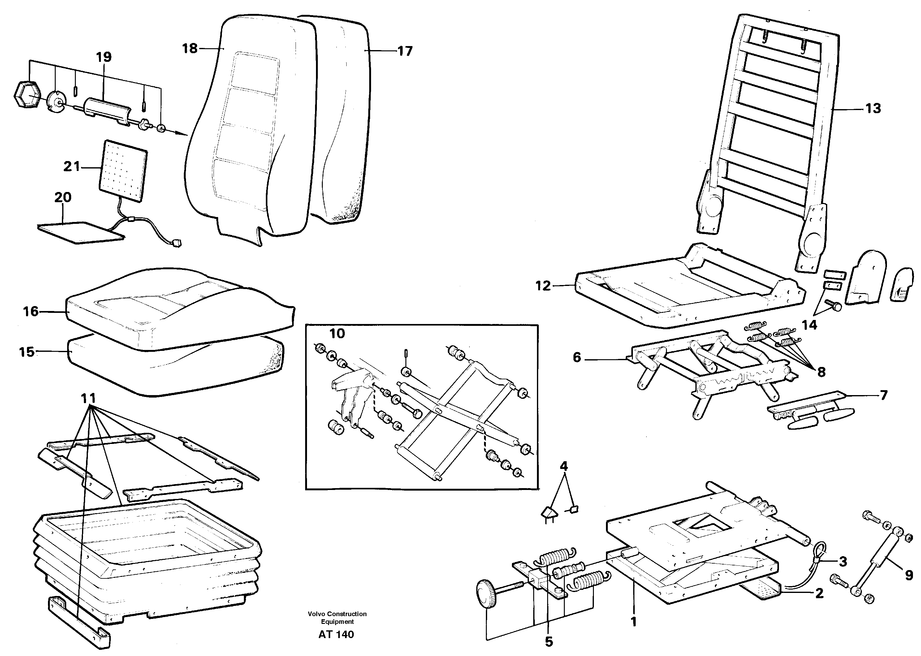 Схема запчастей Volvo L90C - 92609 Drivers seat L90C