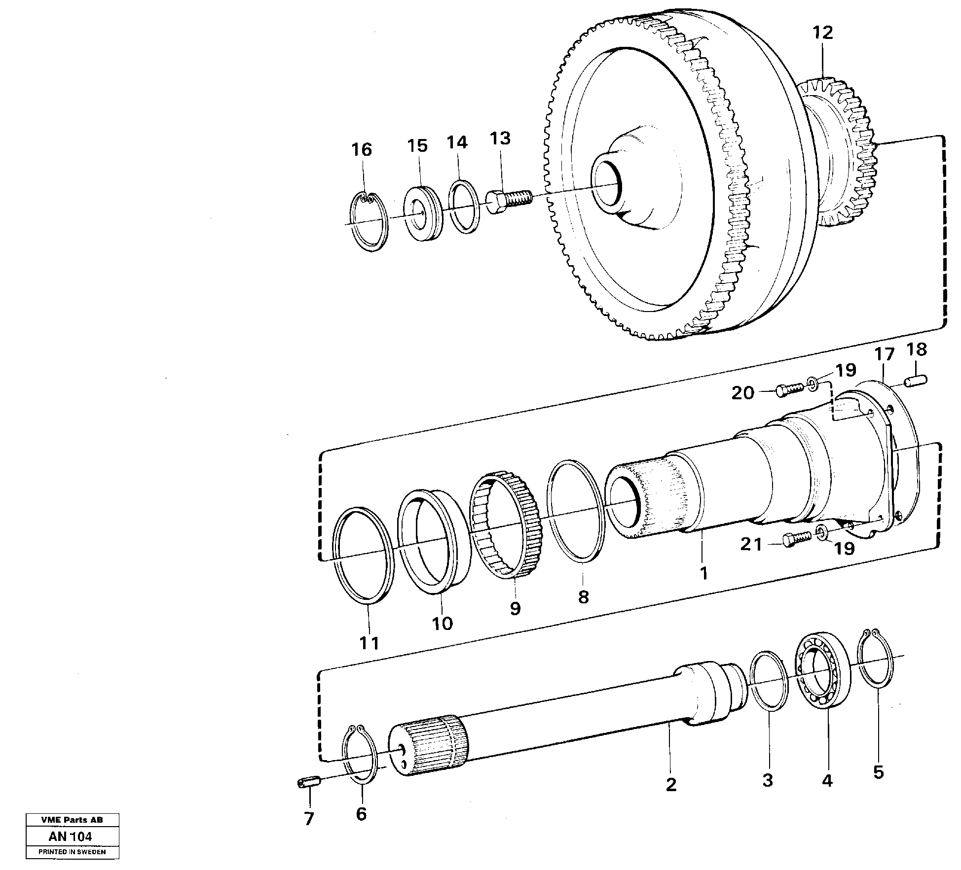 Схема запчастей Volvo L90C - 16357 Torque converter L90C VOLVO BM VOLVO BM L90C SER NO - 14304