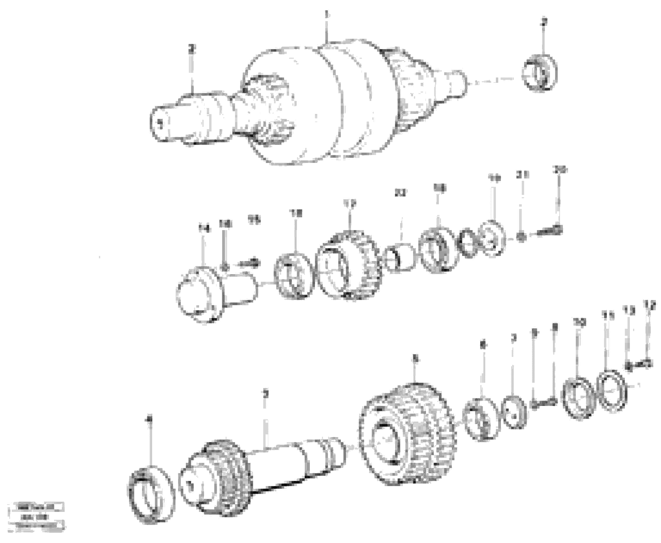 Схема запчастей Volvo L90C - 14568 Clutches,gears and shafts L90C VOLVO BM VOLVO BM L90C SER NO - 14304