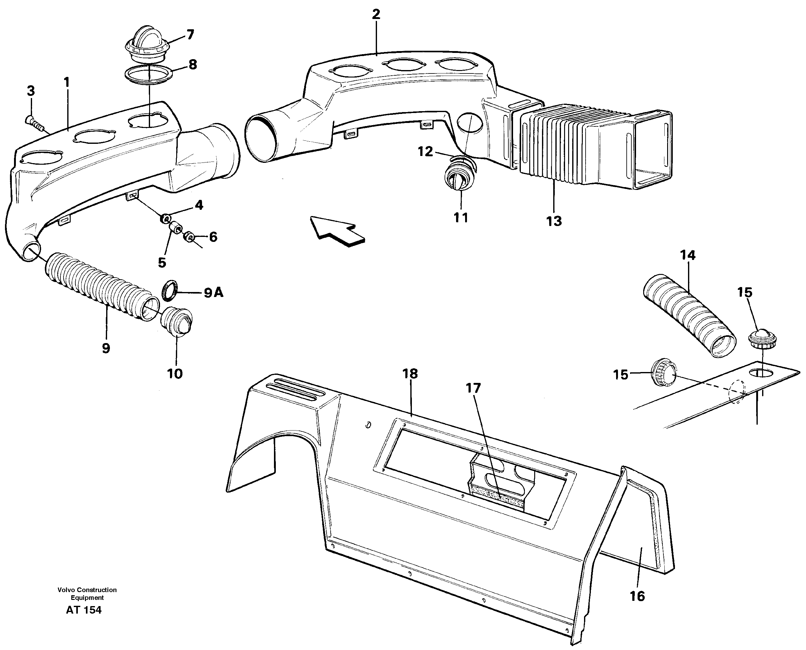 Схема запчастей Volvo L90C - 98714 Air ducts L90C