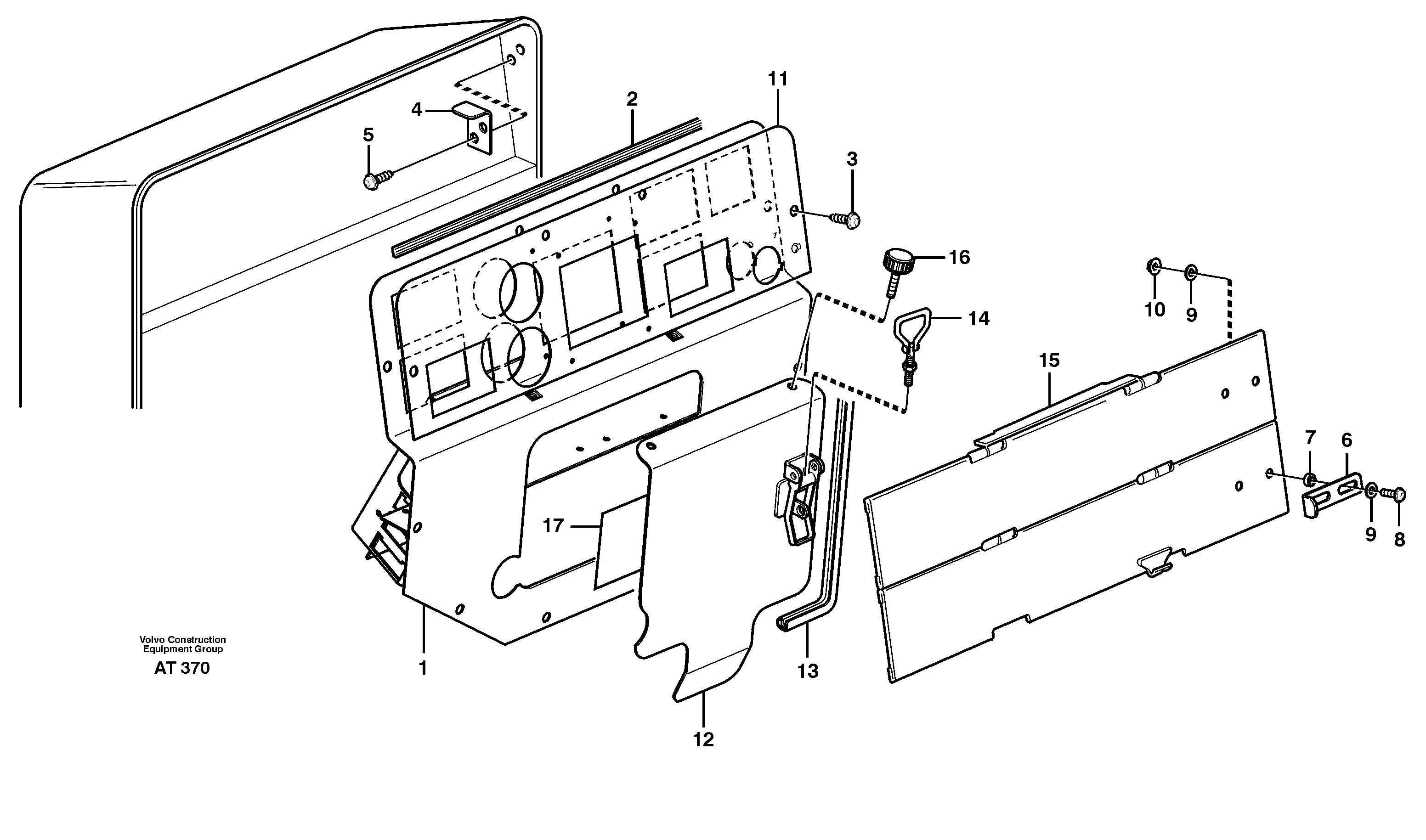 Схема запчастей Volvo L90C - 92350 Instrument panel L90C