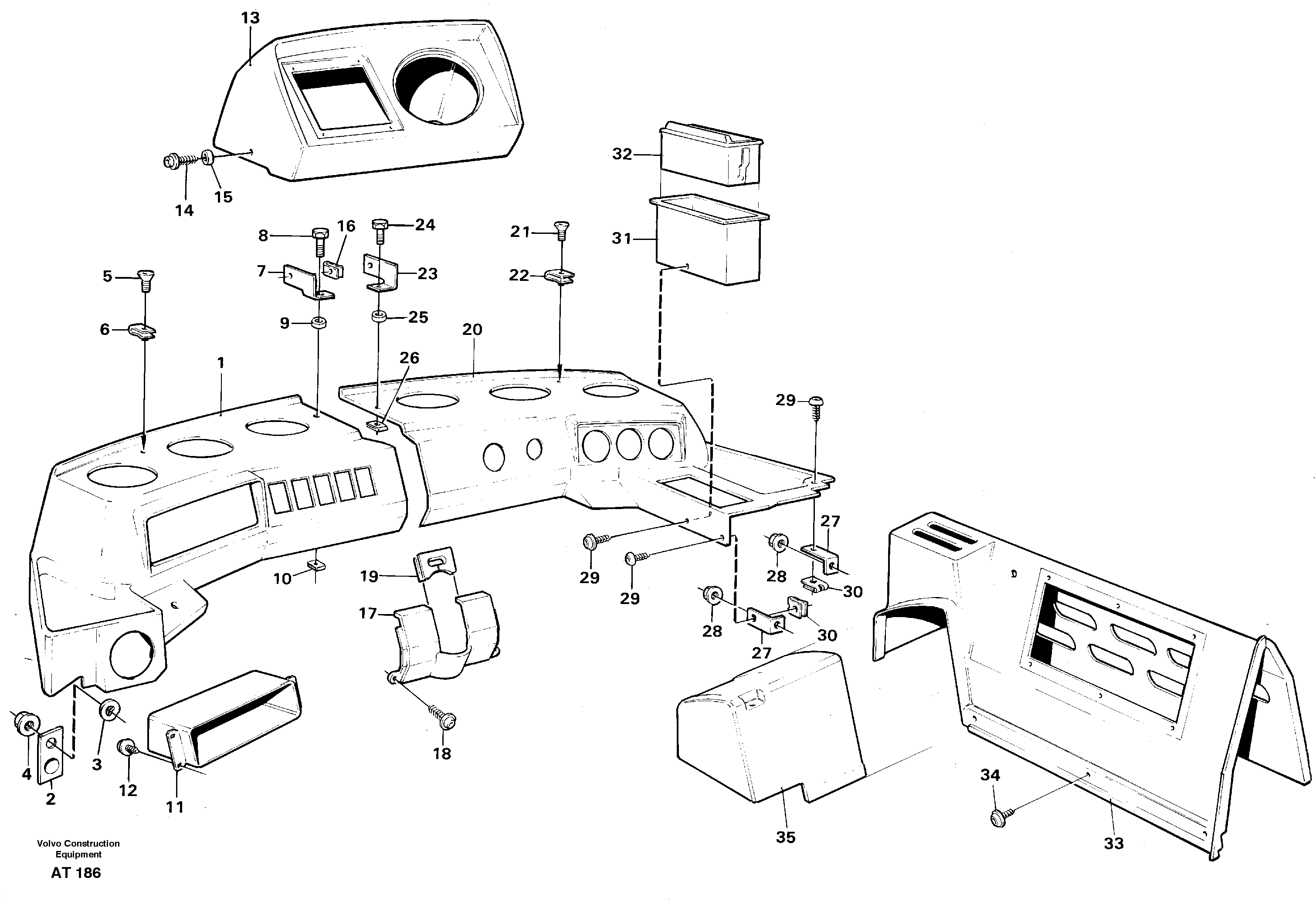 Схема запчастей Volvo L90C - 92816 Instrument panel L90C