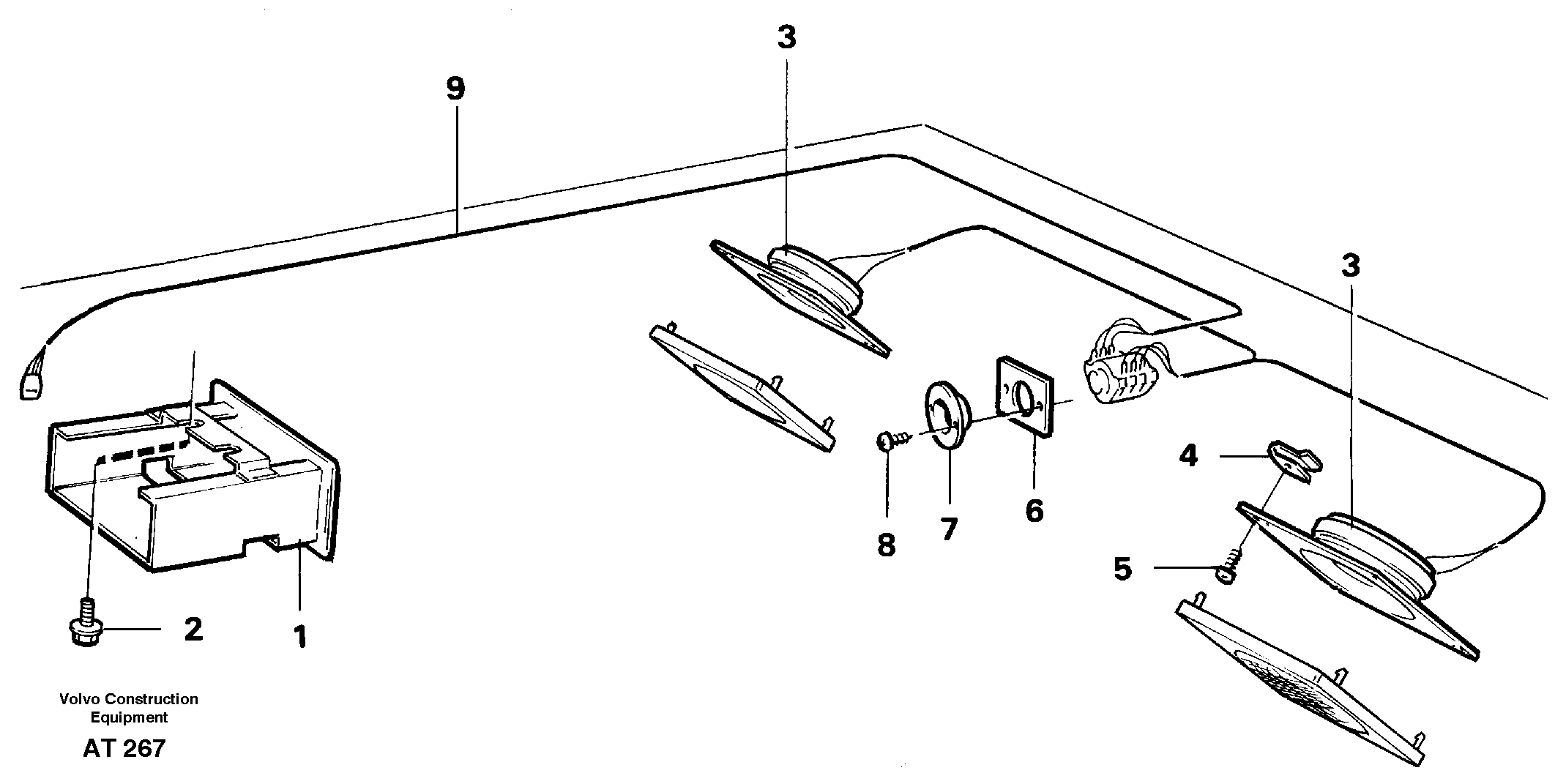 Схема запчастей Volvo L90C - 97814 Radio bracket L90C