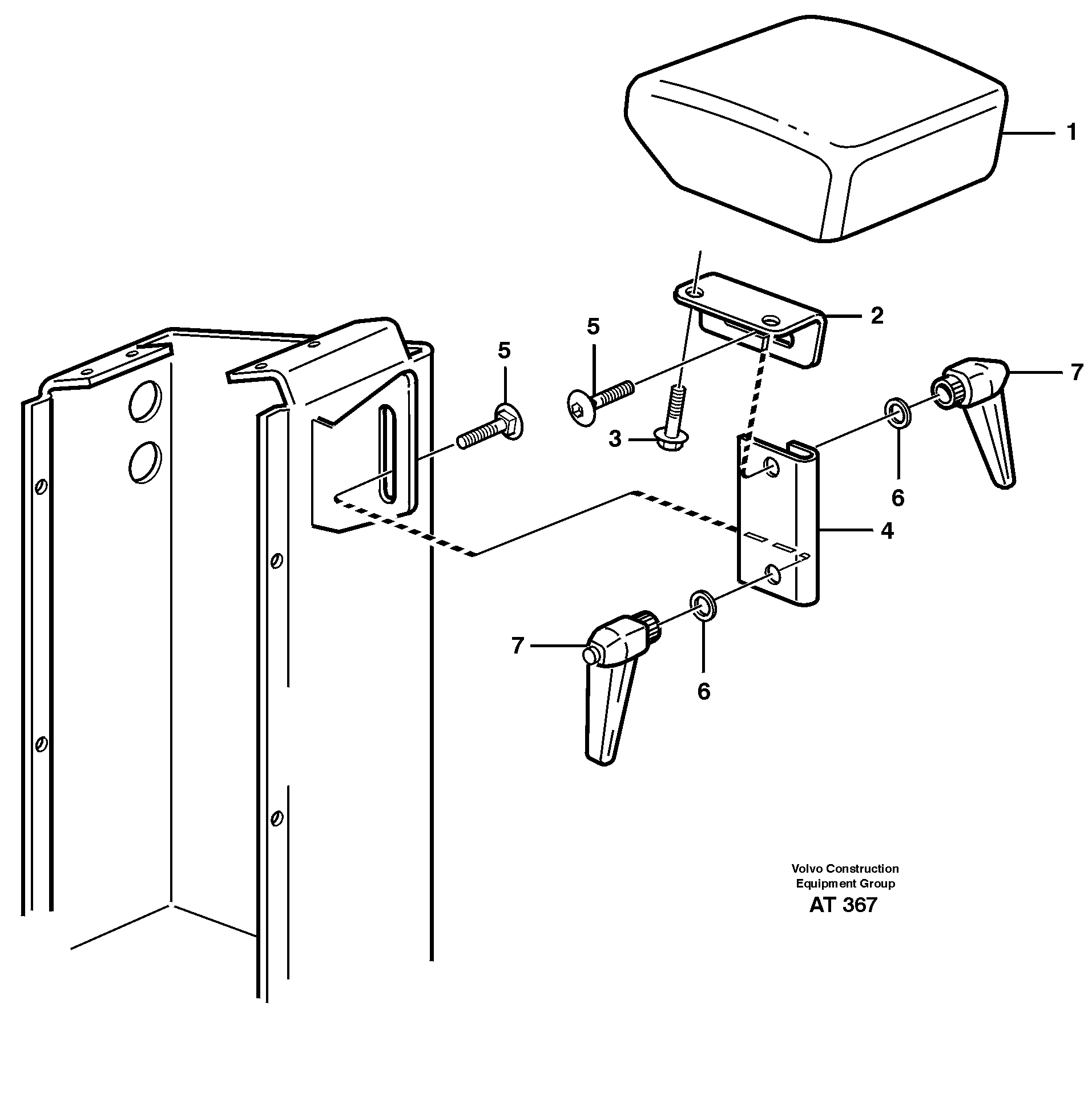 Схема запчастей Volvo L90C - 97762 Armrest L90C