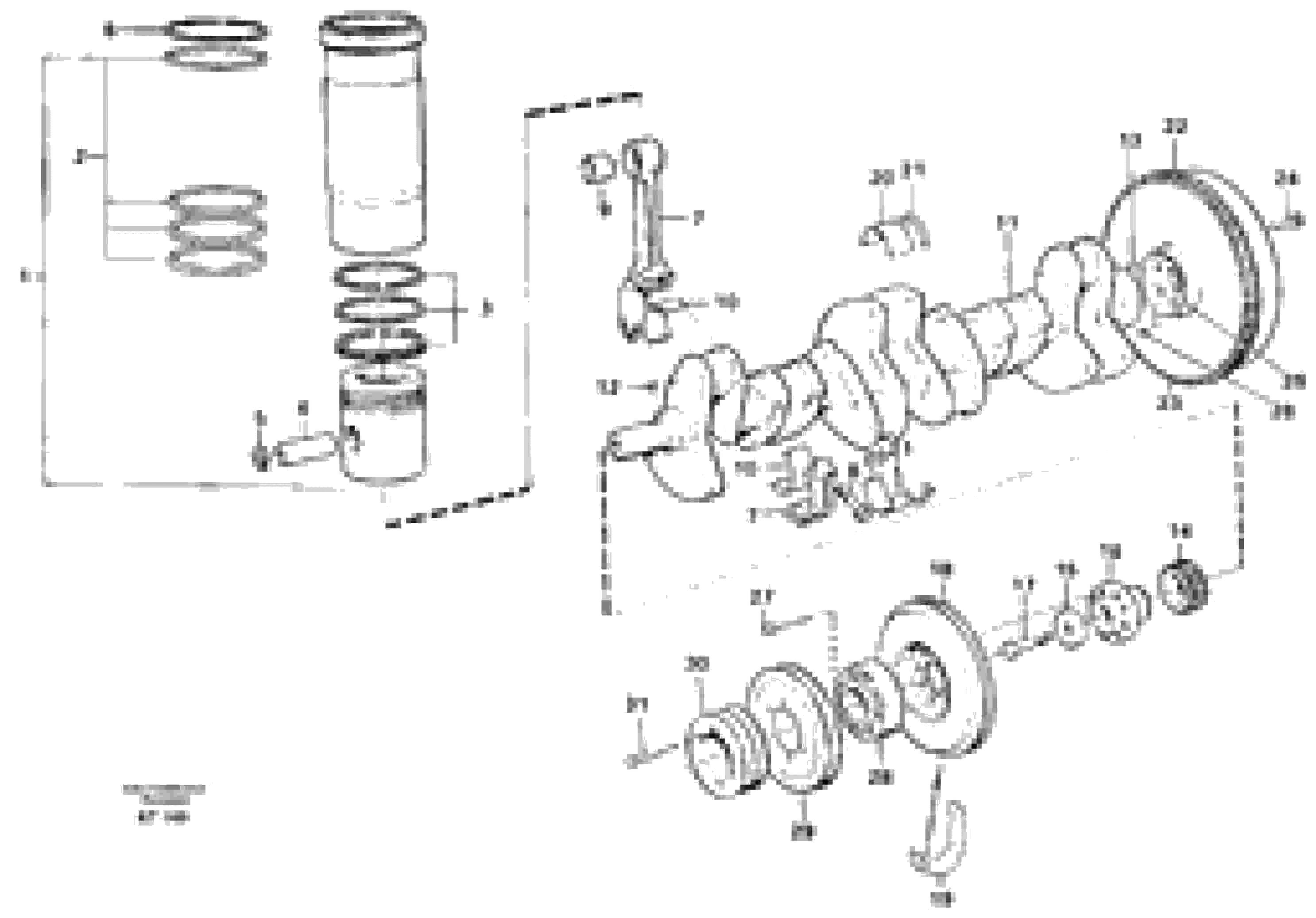 Схема запчастей Volvo L90C - 98702 Crankshaft and related parts L90C