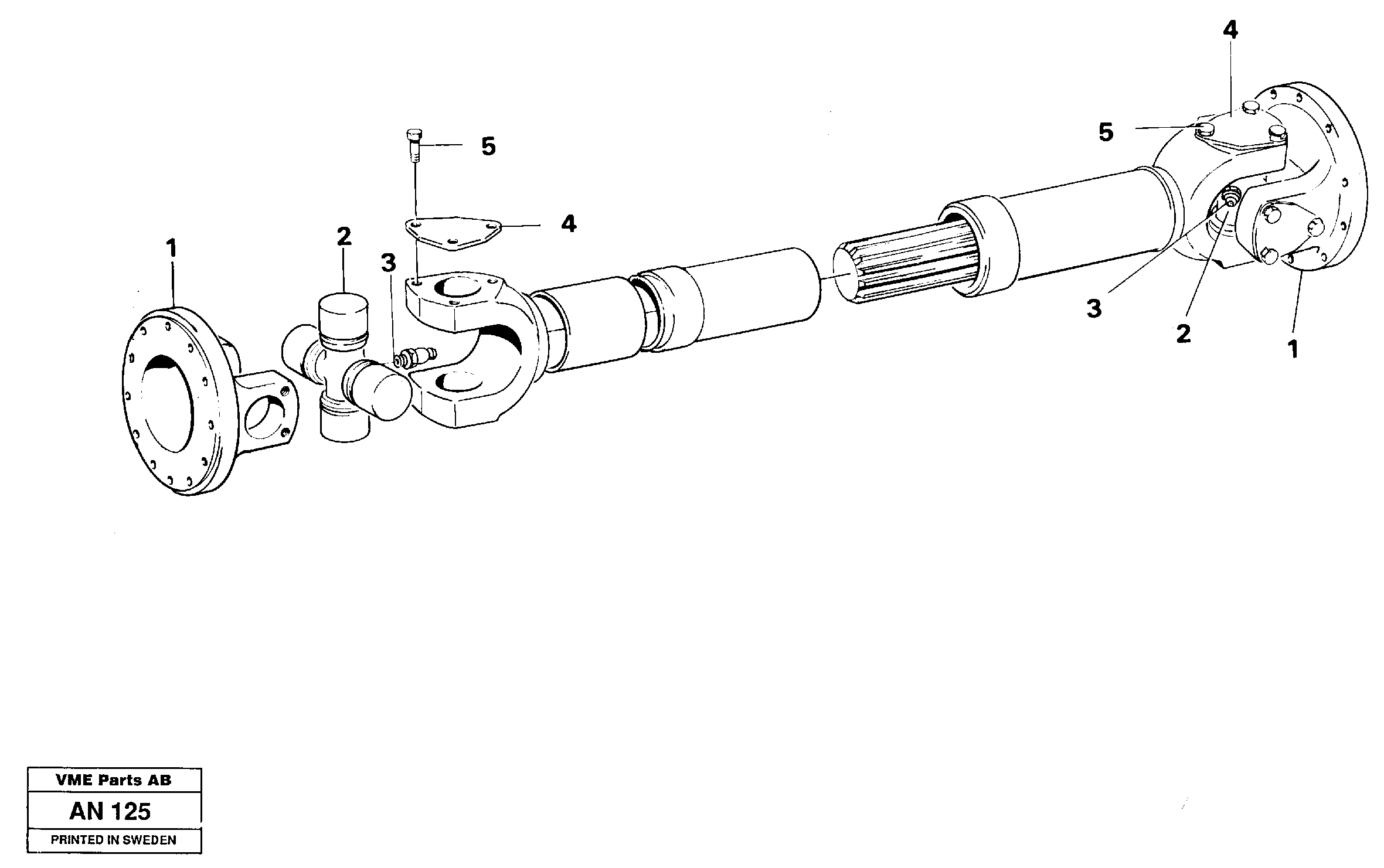 Схема запчастей Volvo L90C - 14576 Вал карданный L90C VOLVO BM VOLVO BM L90C SER NO - 14304