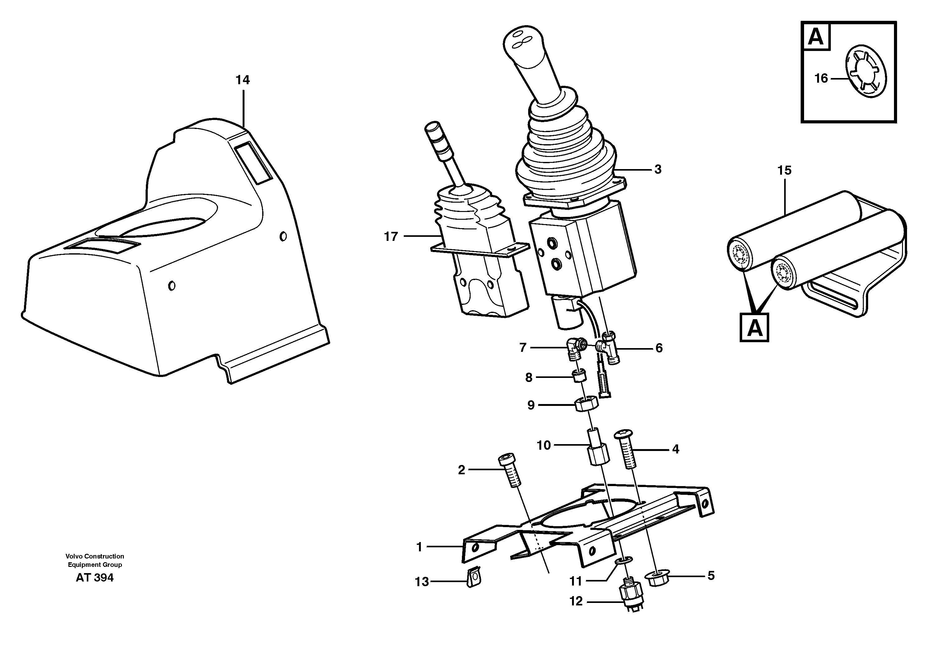 Схема запчастей Volvo L90C - 92325 Servo valve with fitting parts L90C