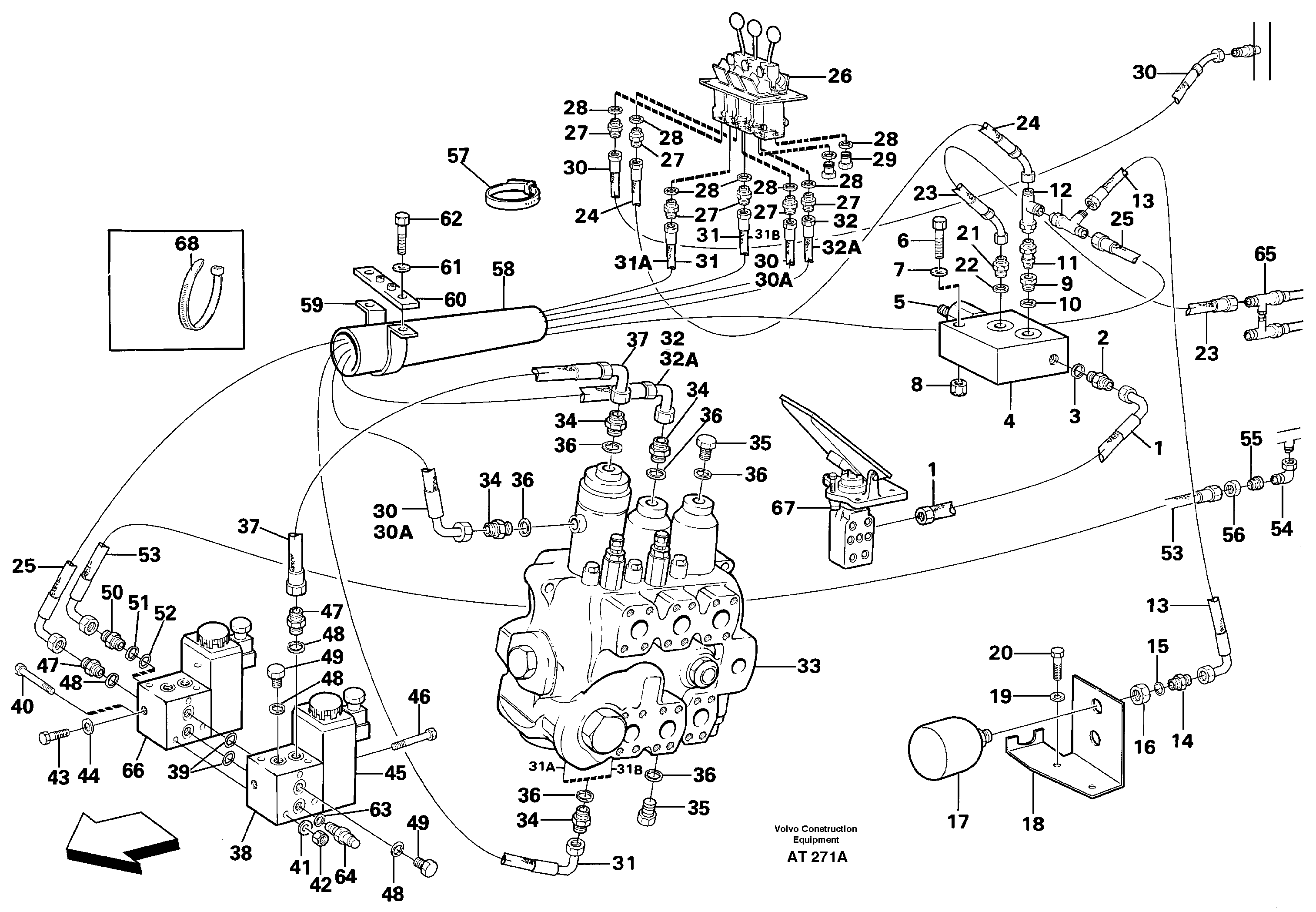 Схема запчастей Volvo L90C - 92531 Servo - hydraulic L90C