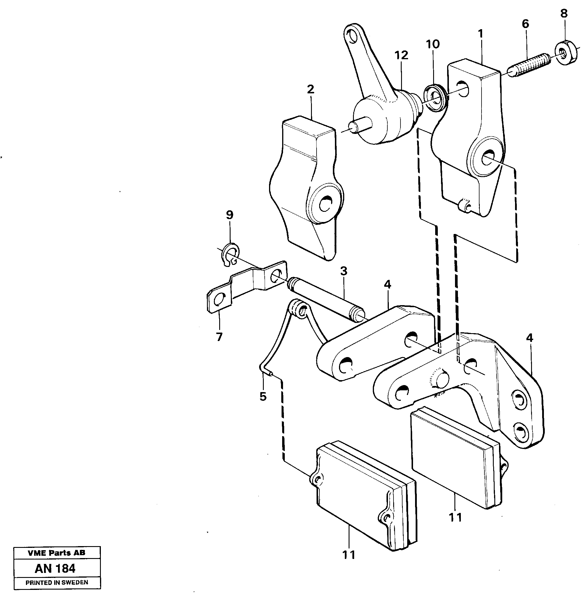 Схема запчастей Volvo L90C - 33069 Parking brake L90C VOLVO BM VOLVO BM L90C SER NO - 14304