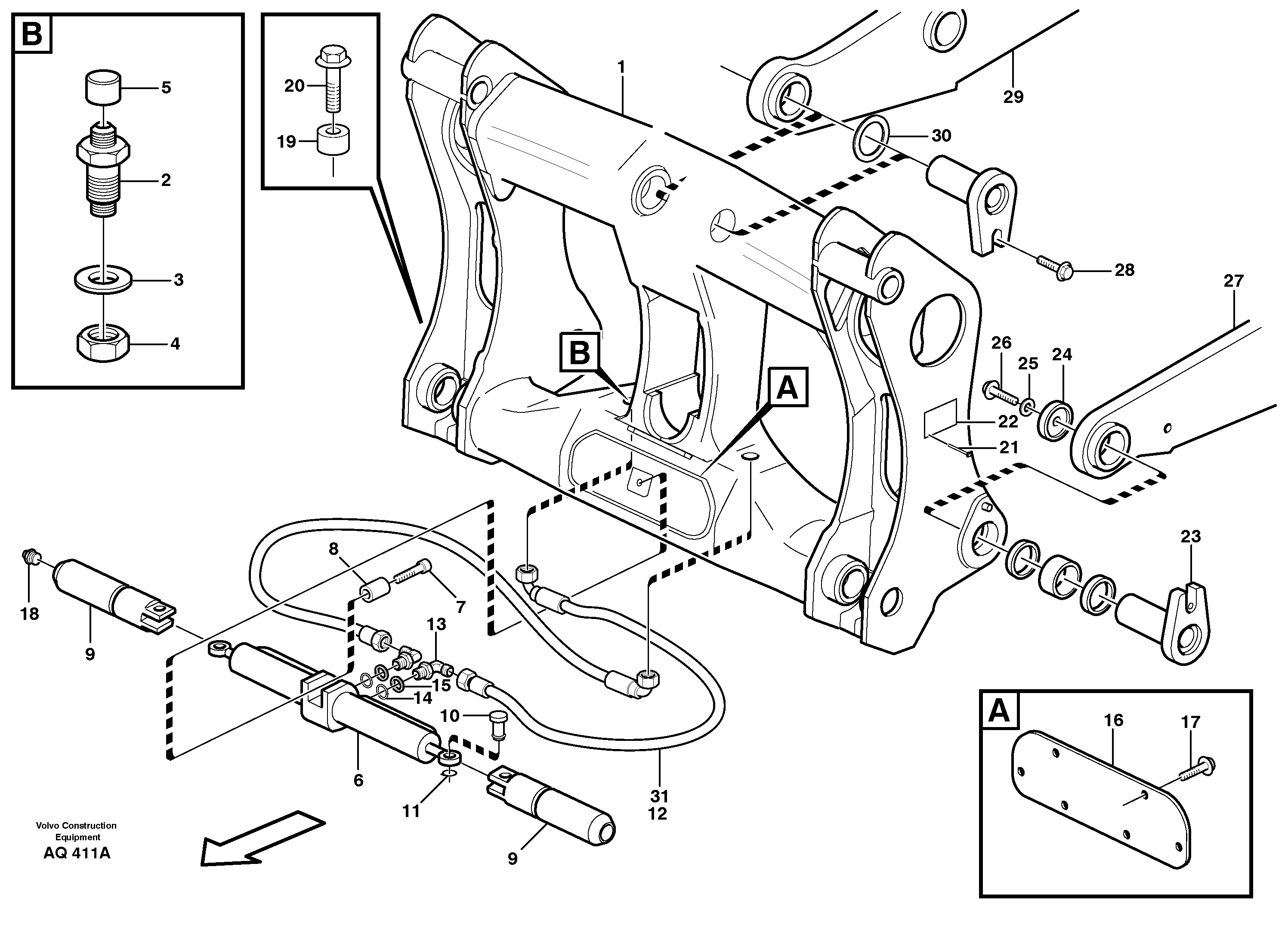 Схема запчастей Volvo L90C - 92643 Attachment bracket L90C