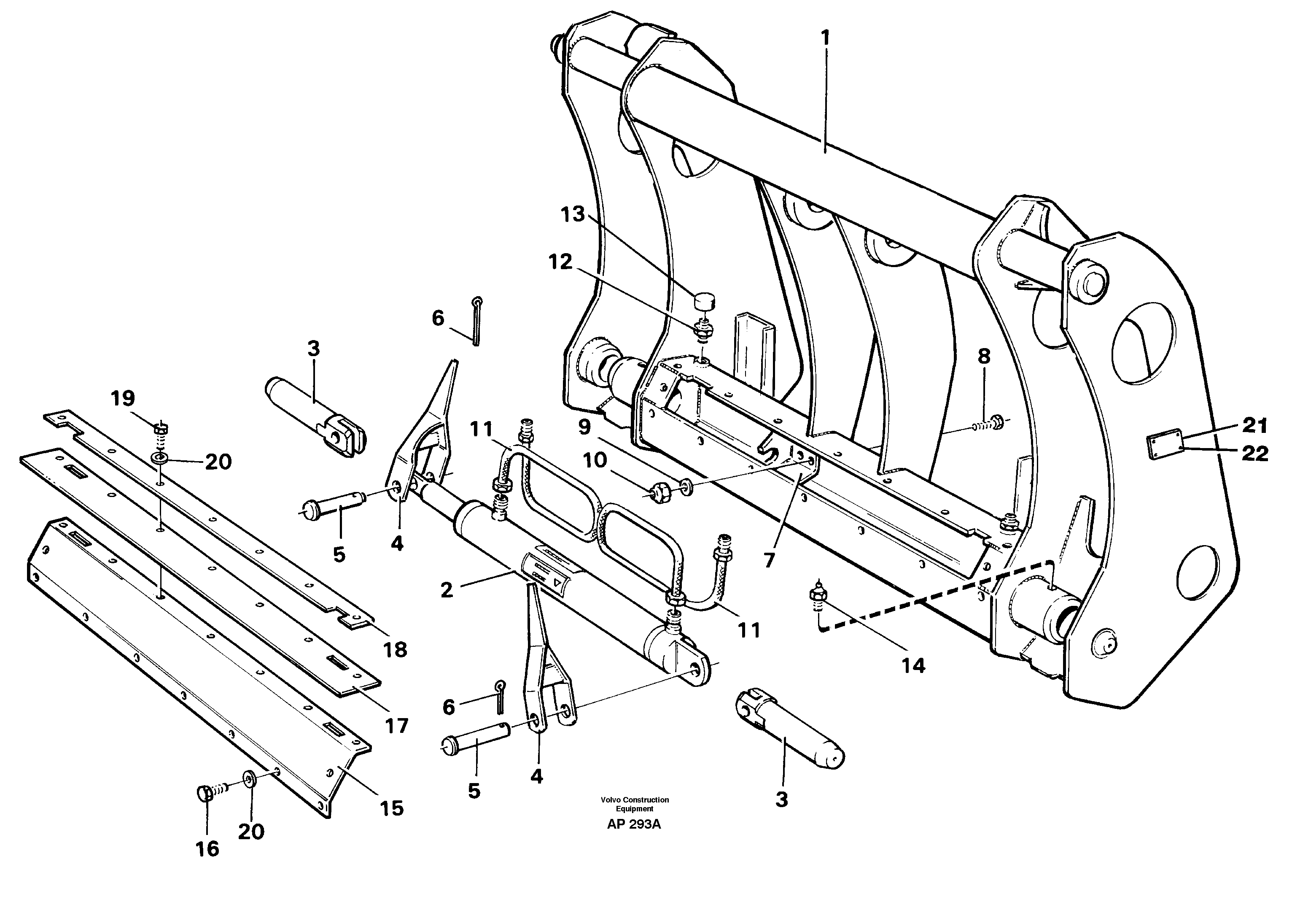 Схема запчастей Volvo L90C - 94758 Tool bar L90C