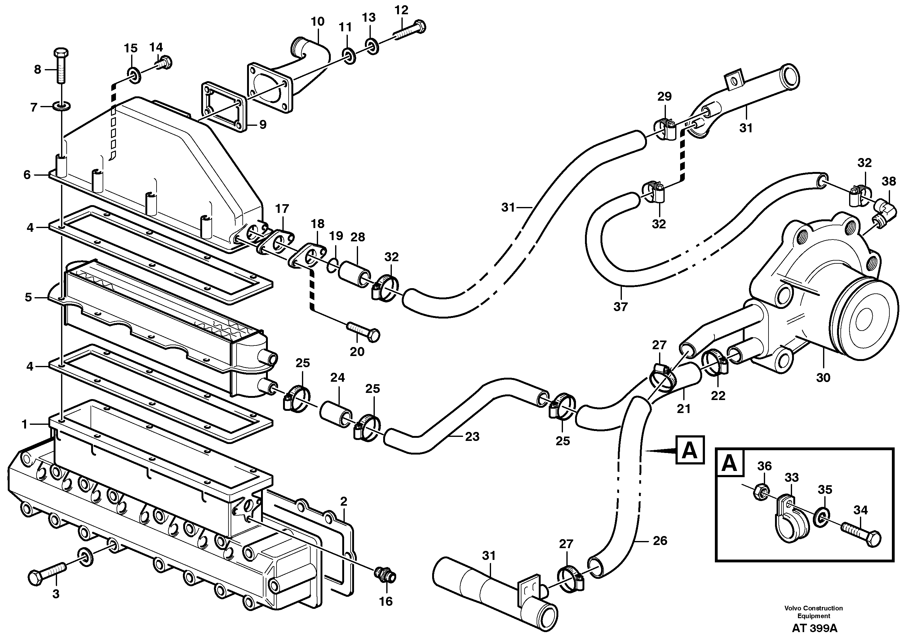 Схема запчастей Volvo L90C - 91959 Intercooler L90C