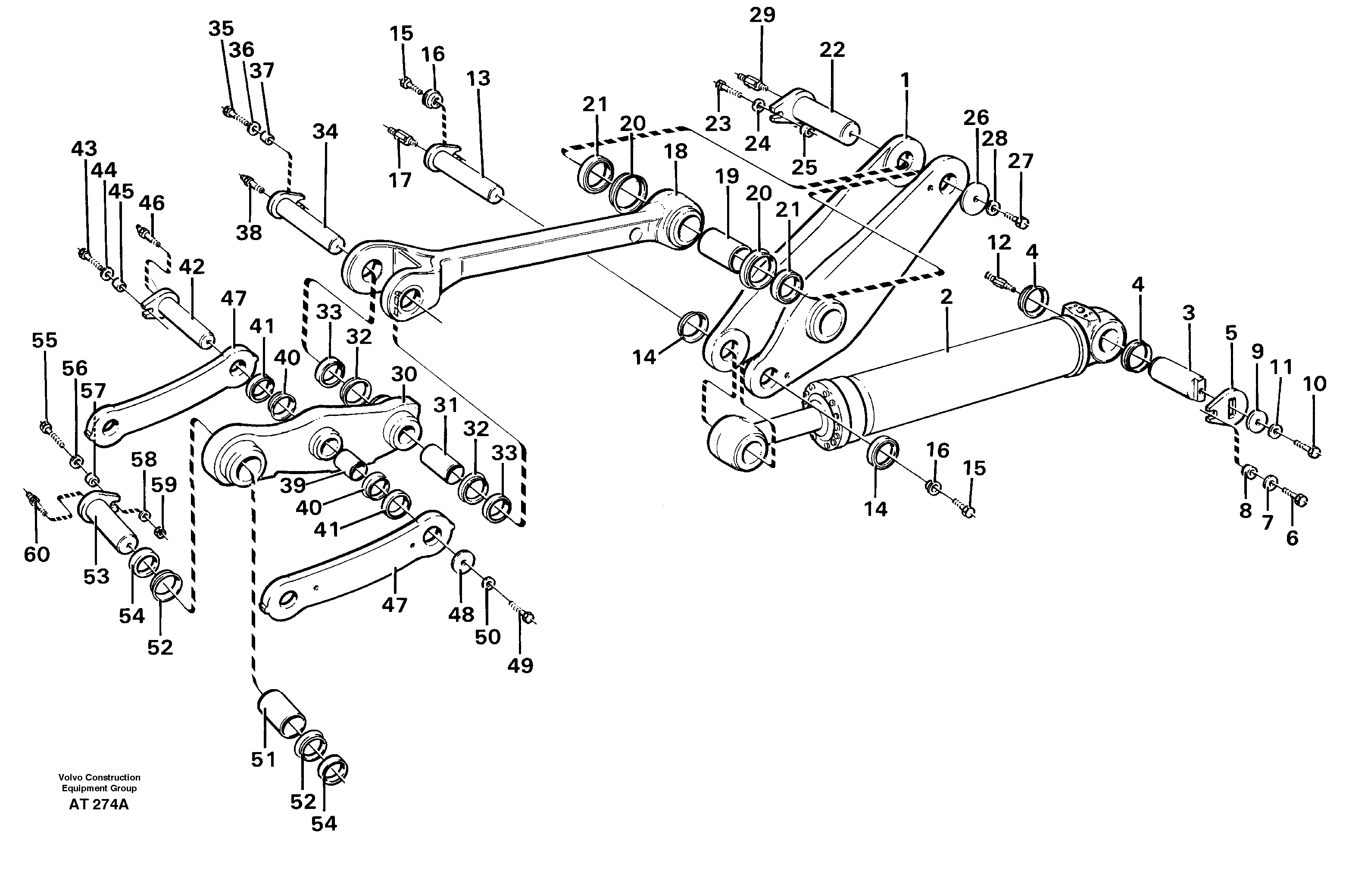 Схема запчастей Volvo L90C - 100266 Links with fitting parts L90C