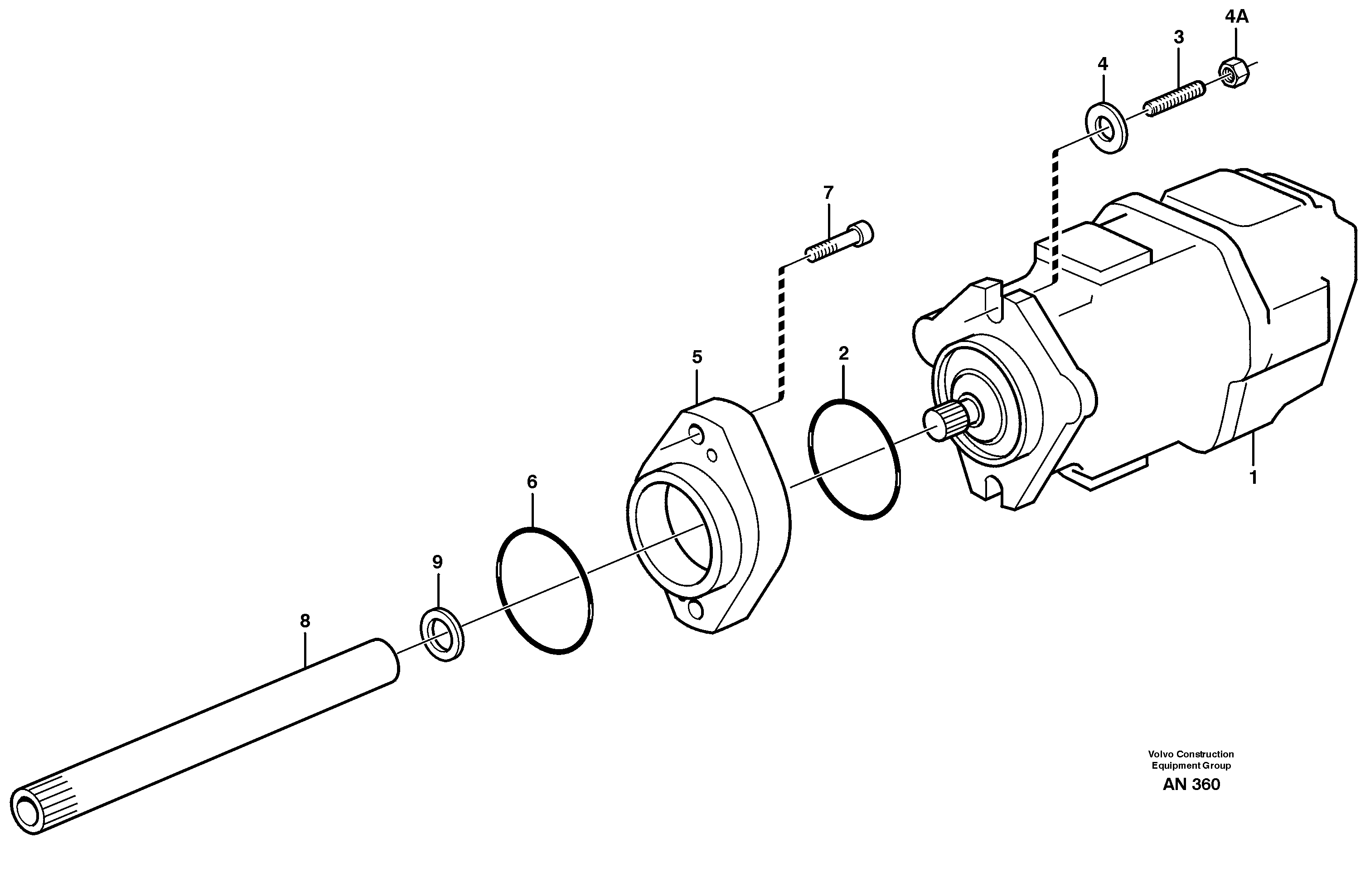 Схема запчастей Volvo L90C - 24843 Hydraulic pump assembly L90C VOLVO BM VOLVO BM L90C SER NO - 14304