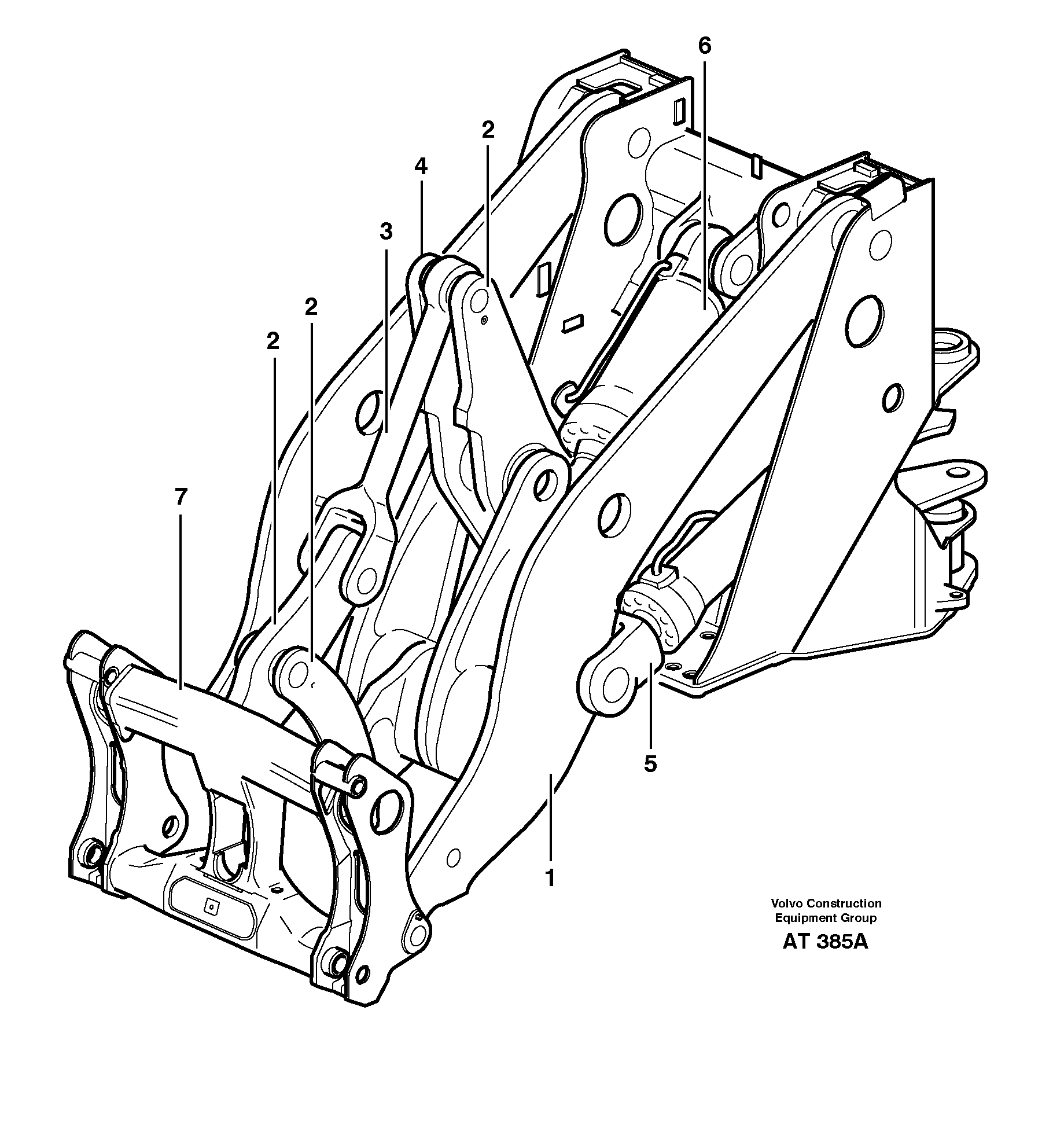 Схема запчастей Volvo L90C - 92006 Lifting unit L90C