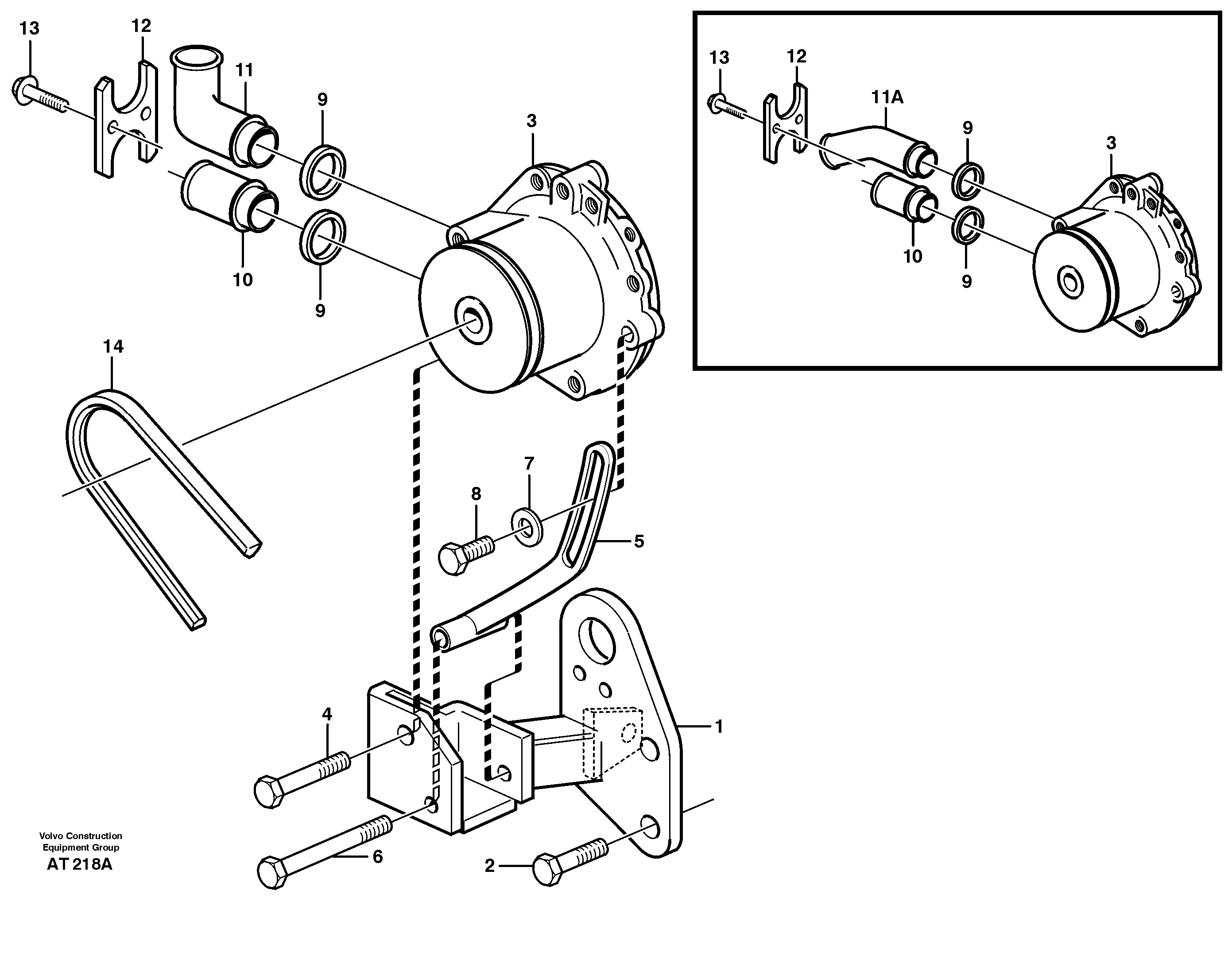 Схема запчастей Volvo L90C - 91974 Waterpump, assembly L90C