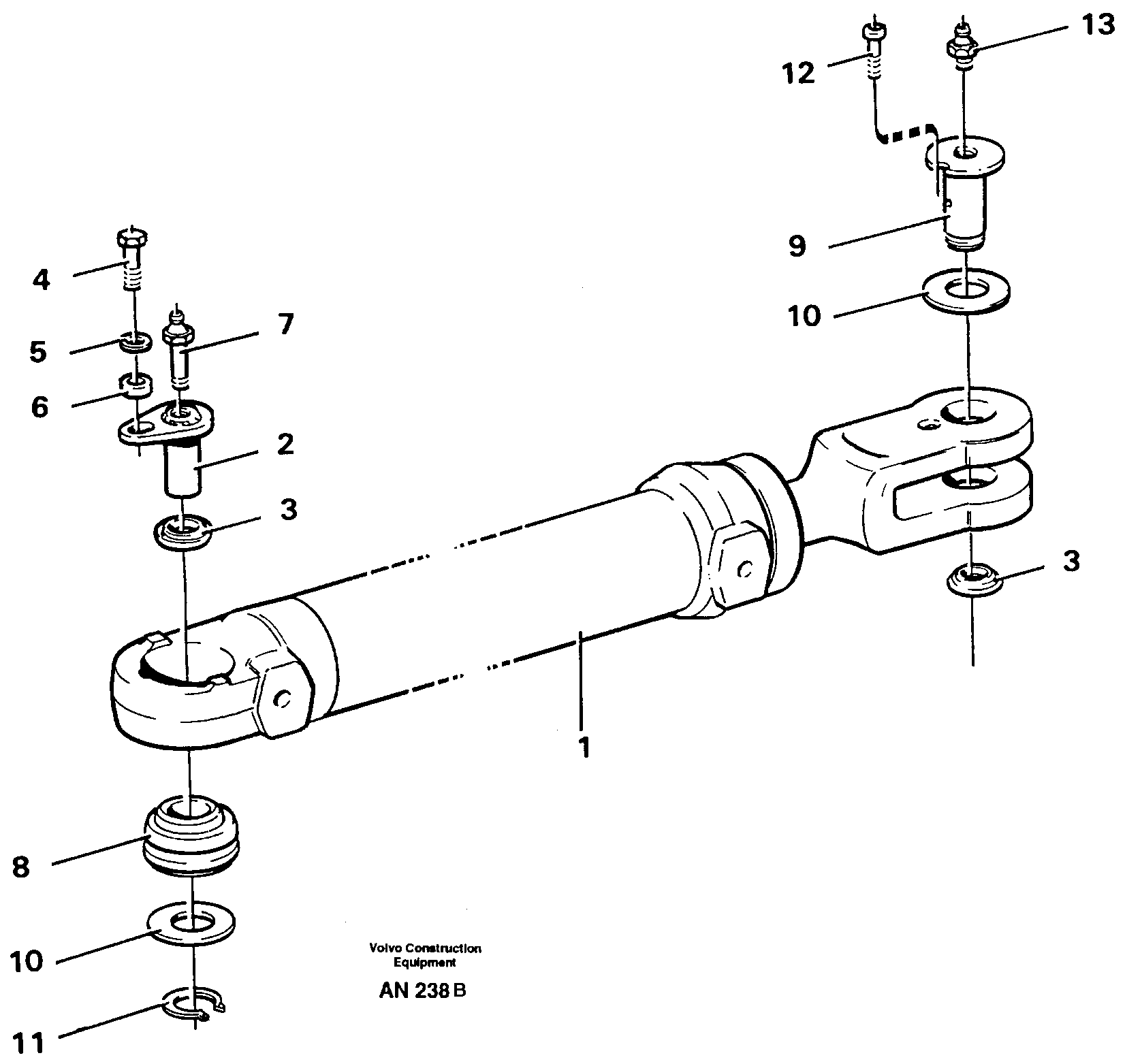 Схема запчастей Volvo L90C - 33073 Hydraulic cylinder, assembly L90C VOLVO BM VOLVO BM L90C SER NO - 14304