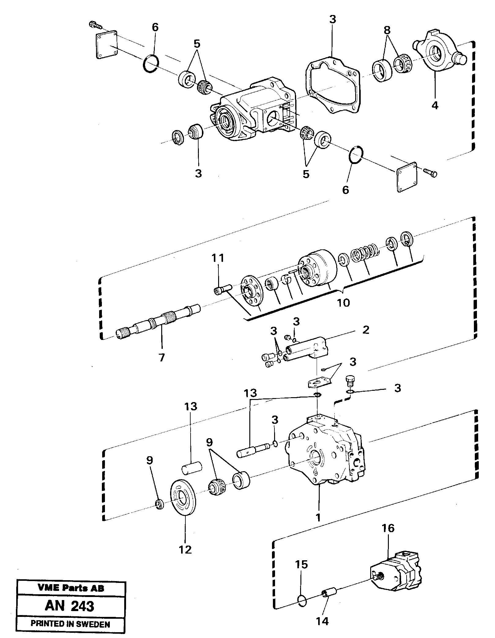 Схема запчастей Volvo L90C - 49689 Гидронасос (основной насос) L90C VOLVO BM VOLVO BM L90C SER NO - 14304