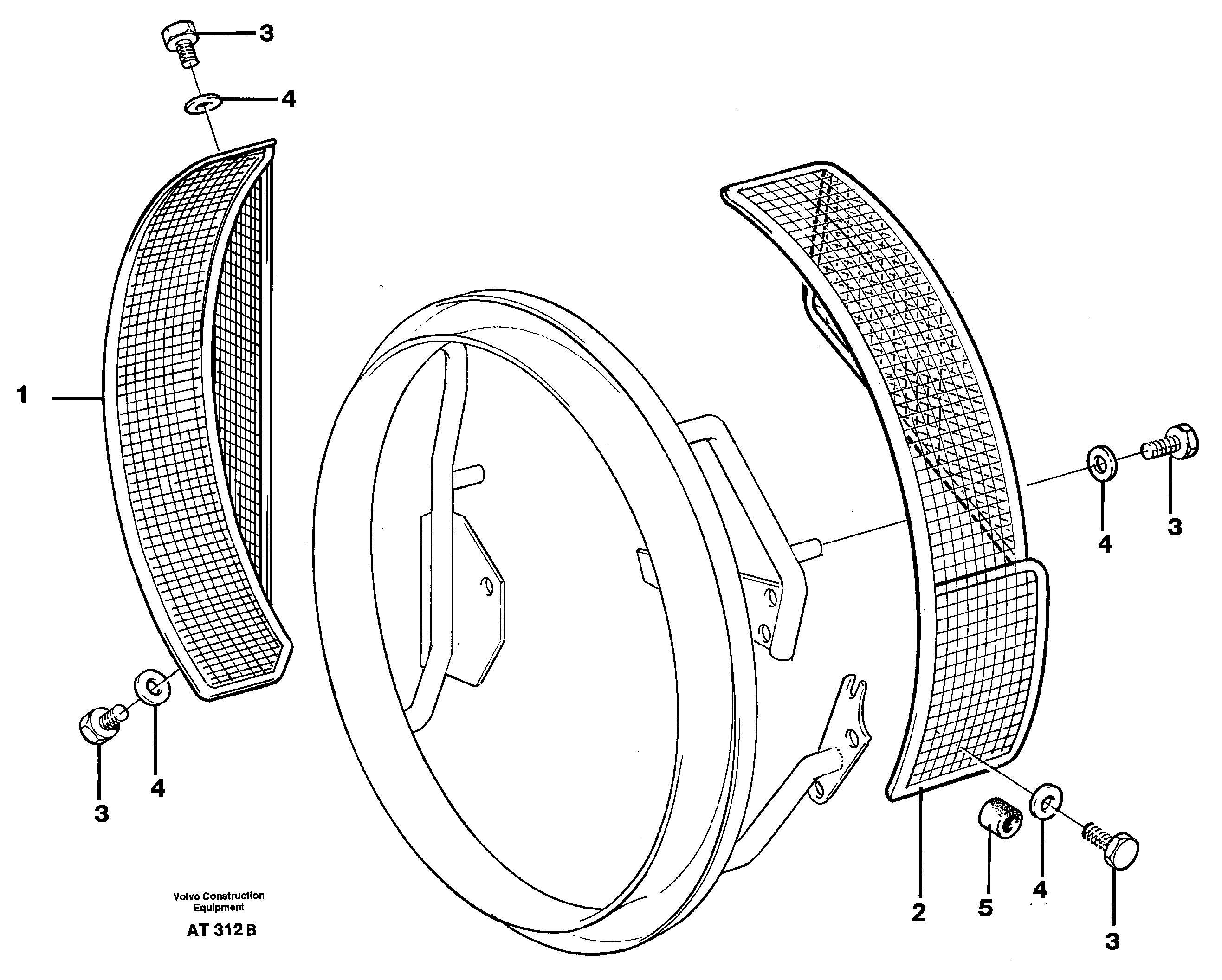 Схема запчастей Volvo L90C - 91783 Fan shroud L90C