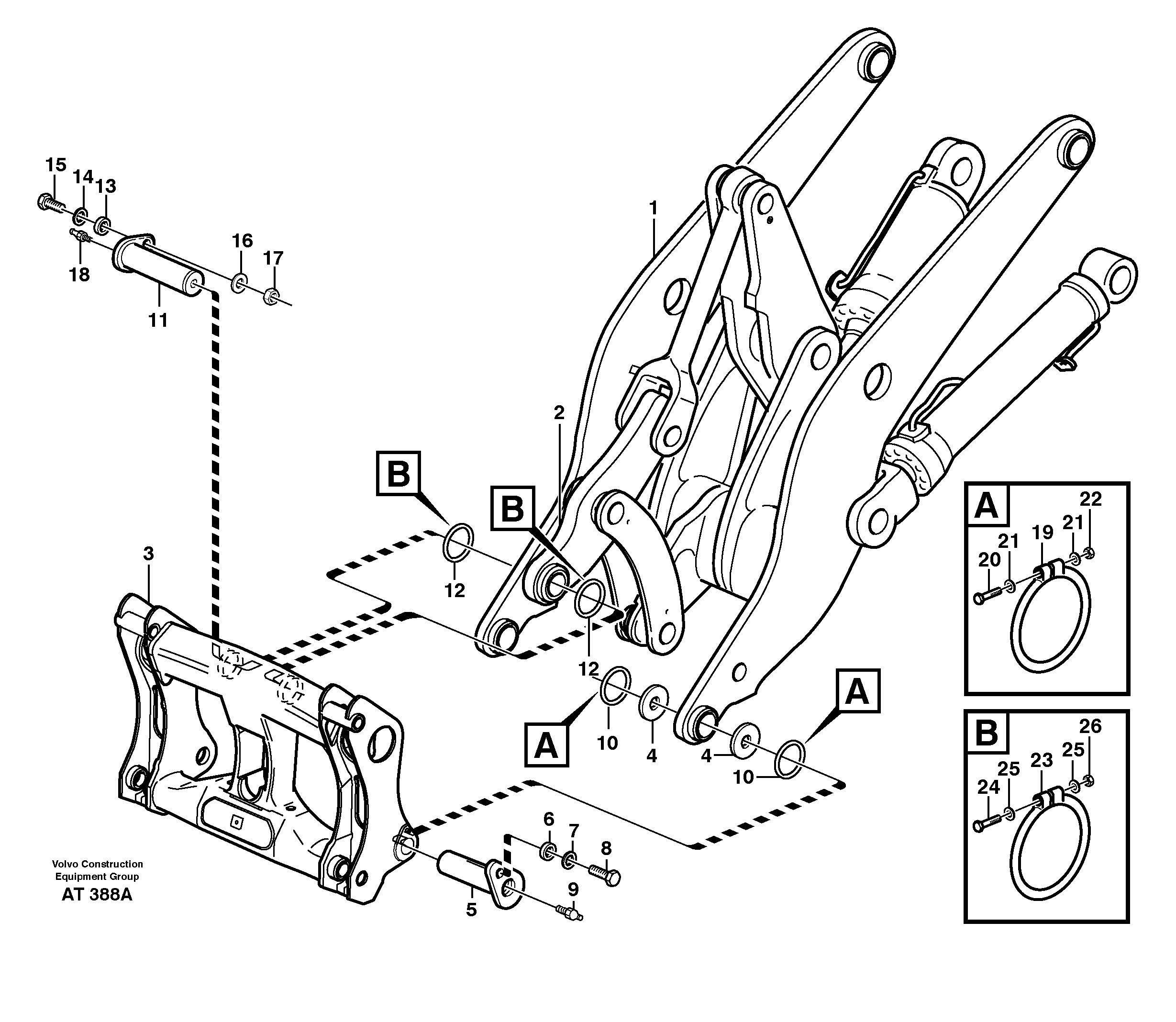 Схема запчастей Volvo L90C - 94771 Assemble attachment bracket L90C