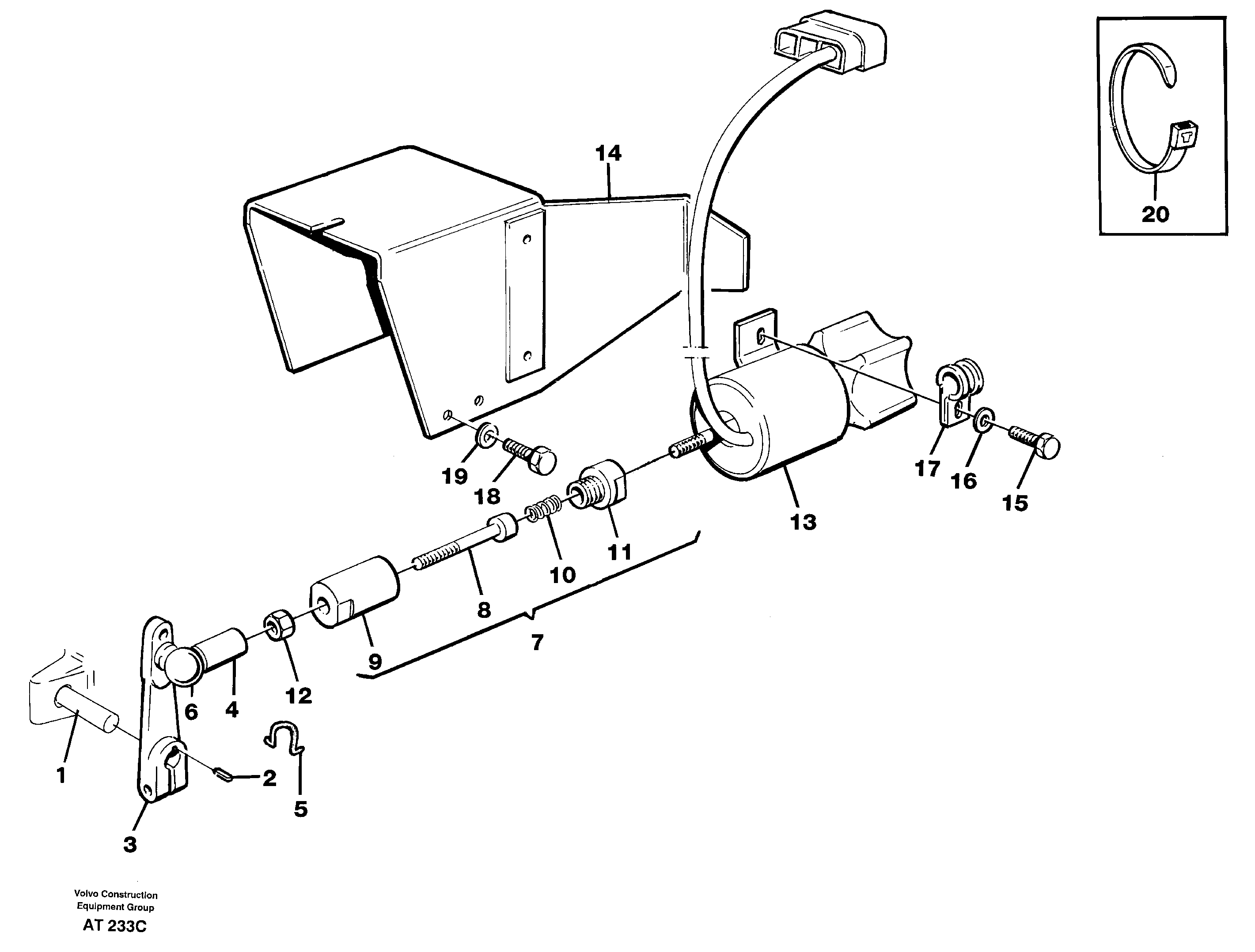 Схема запчастей Volvo L90C - 94484 Key turn engine stop L90C