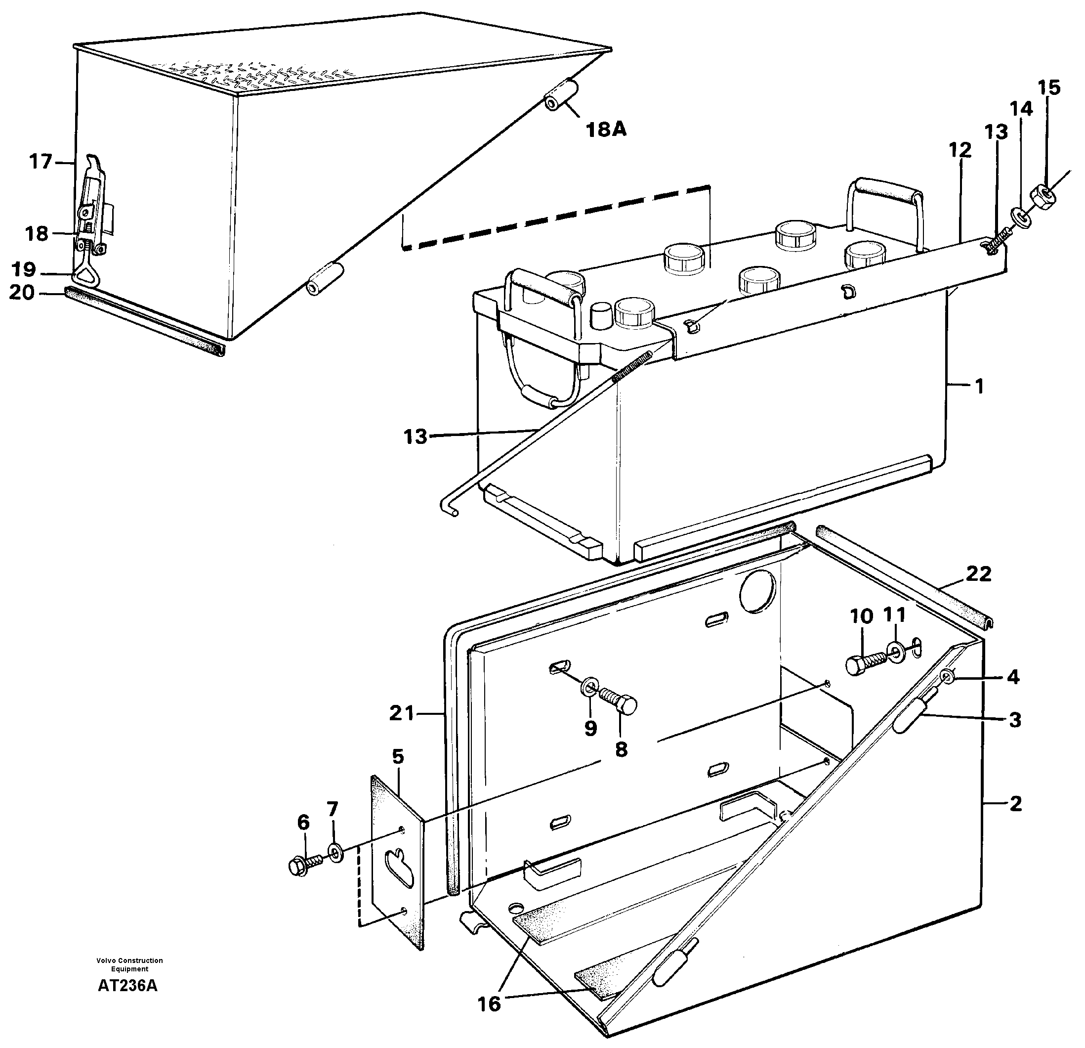 Схема запчастей Volvo L90C - 99348 Battery box L90C