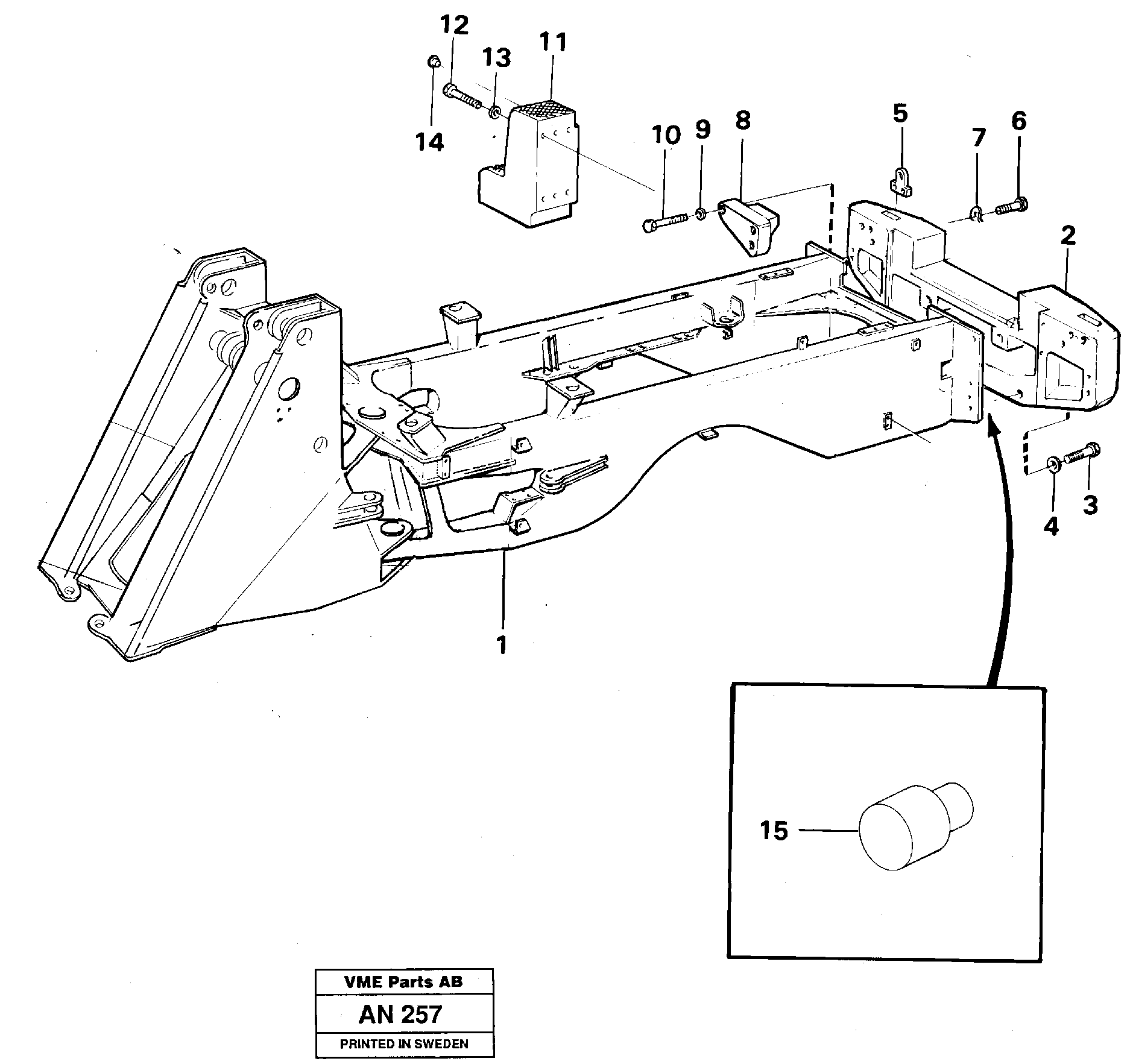 Схема запчастей Volvo L90C - 17255 Противовес L90C VOLVO BM VOLVO BM L90C SER NO - 14304