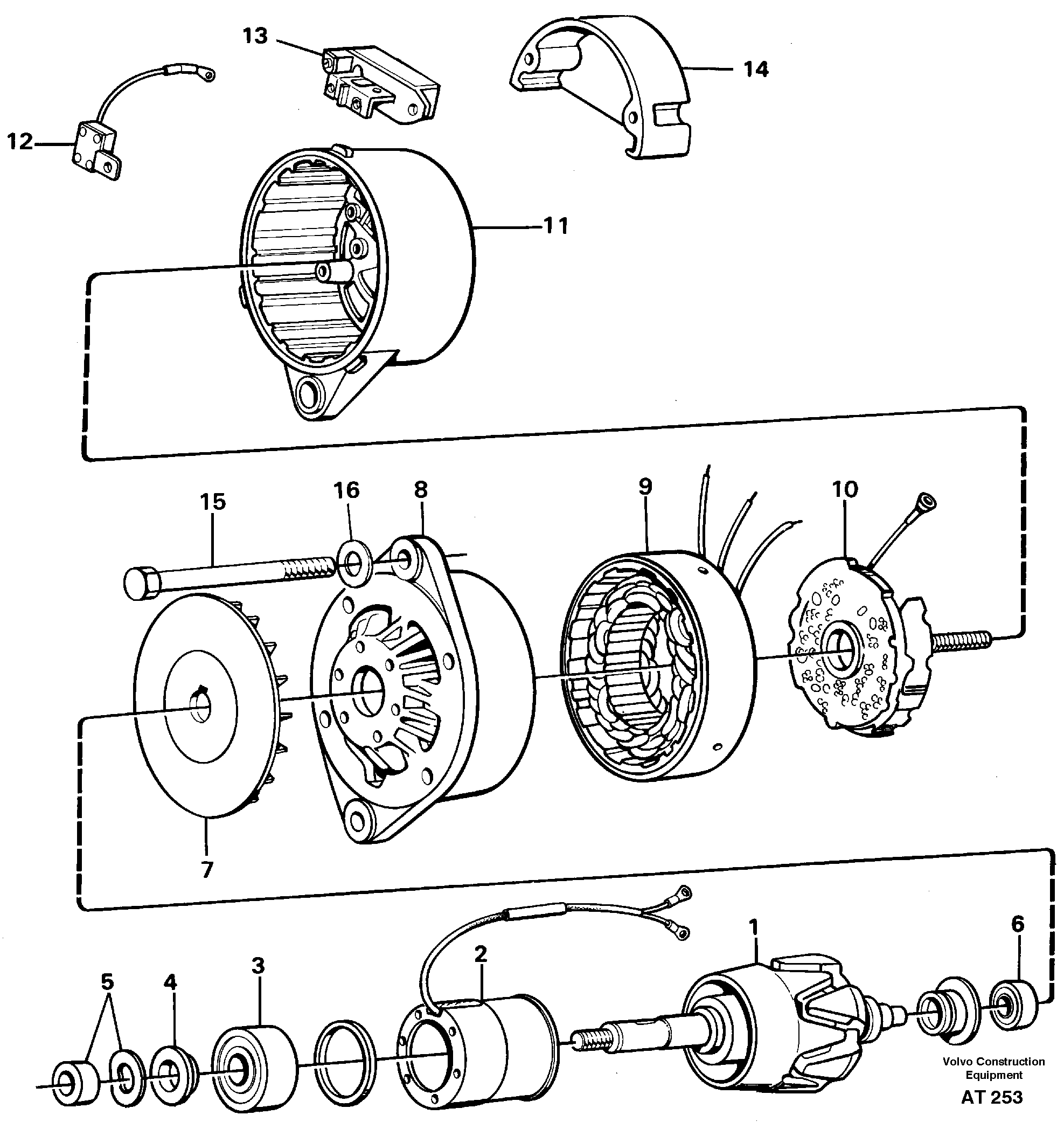 Схема запчастей Volvo L90C - 92939 Alternator L90C