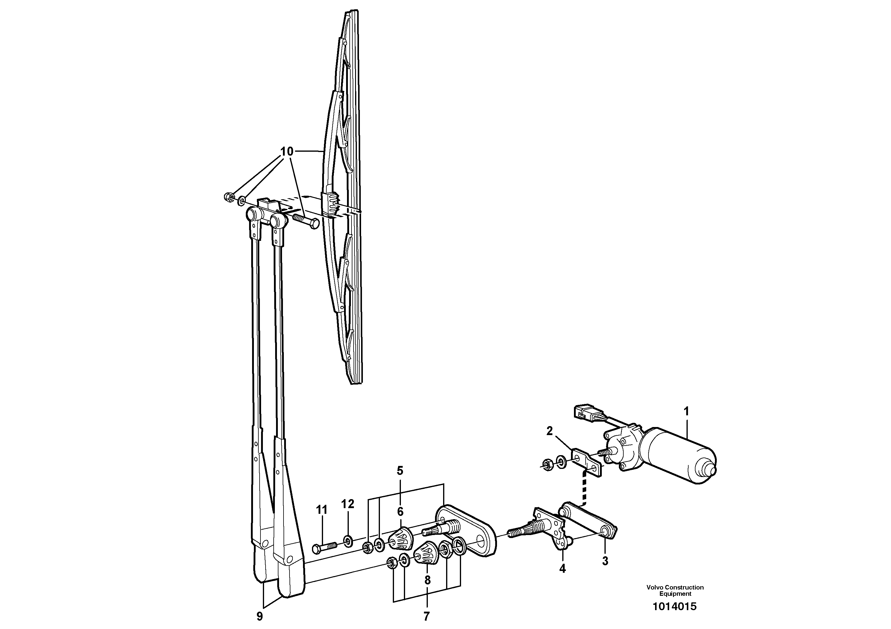 Схема запчастей Volvo L90C - 92514 Windshield wiper, front L90C