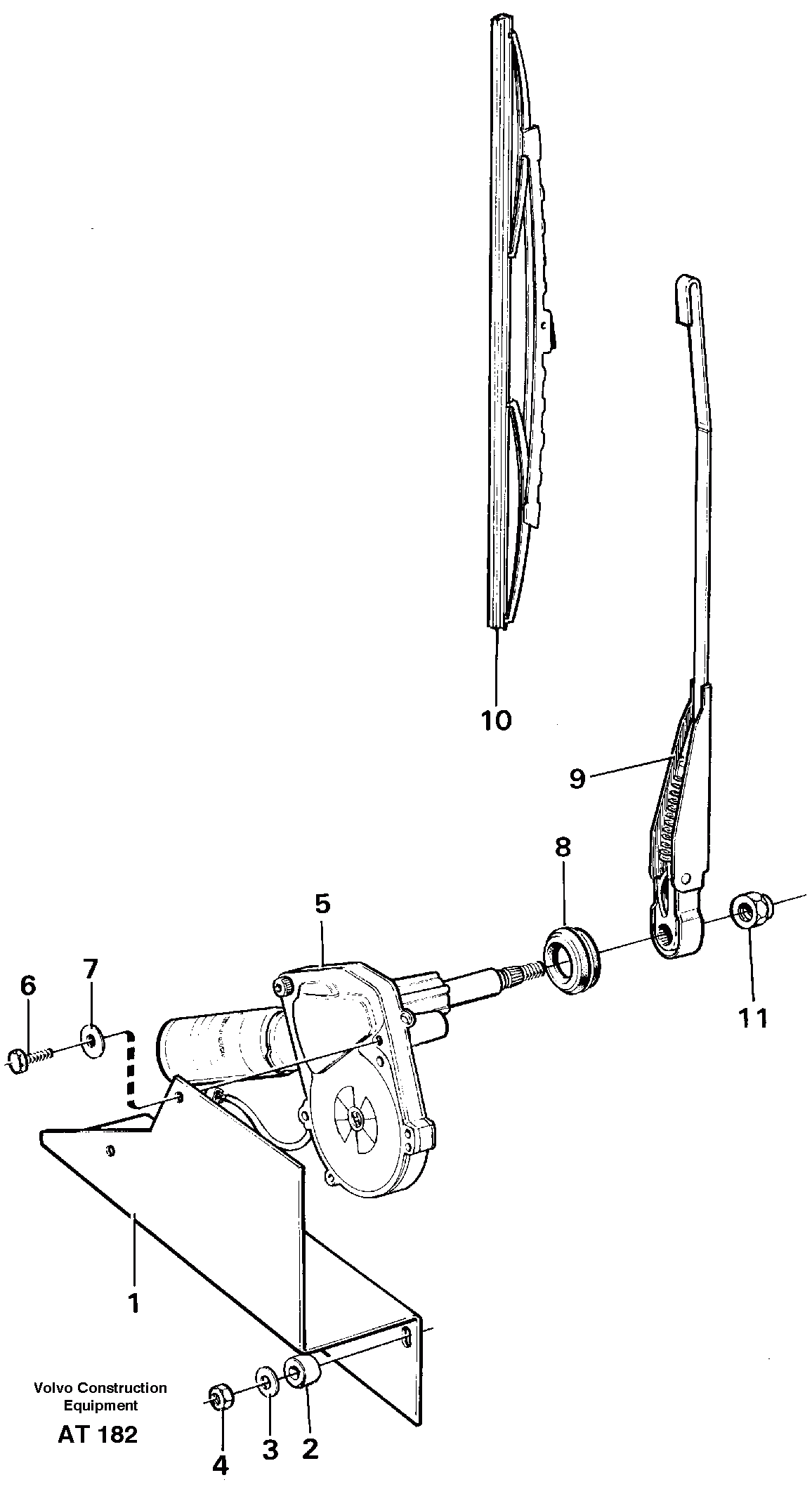 Схема запчастей Volvo L90C - 99628 Windshield wiper, rear L90C